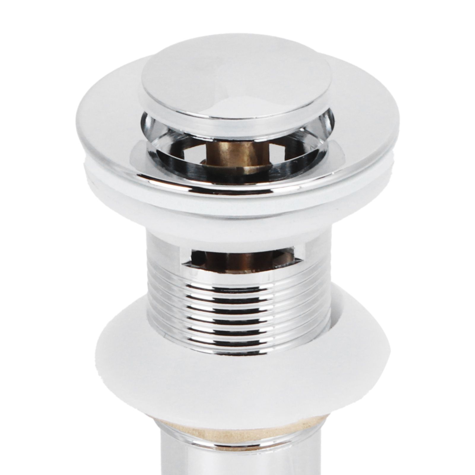 Basin Drain Sink Drain Stopper Electroplating Popup Drainer NonOverflow view 11