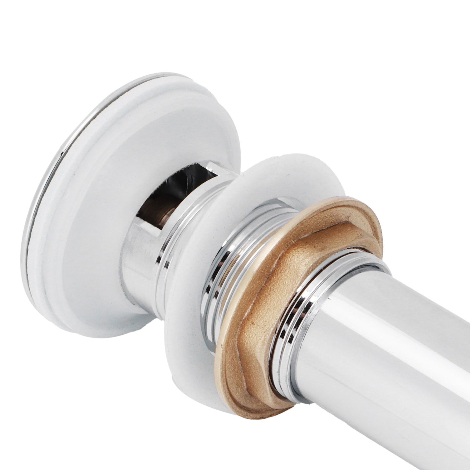 Basin Drain Sink Drain Stopper Electroplating Popup Drainer NonOverflow view 12