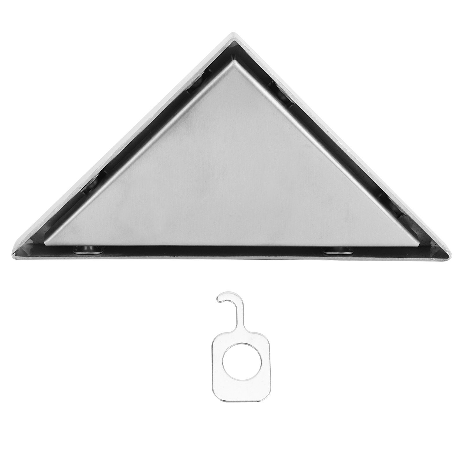 Floor Drain Set 304 Stainless Steel Triangular Corner Drain for Shower Room — image 1