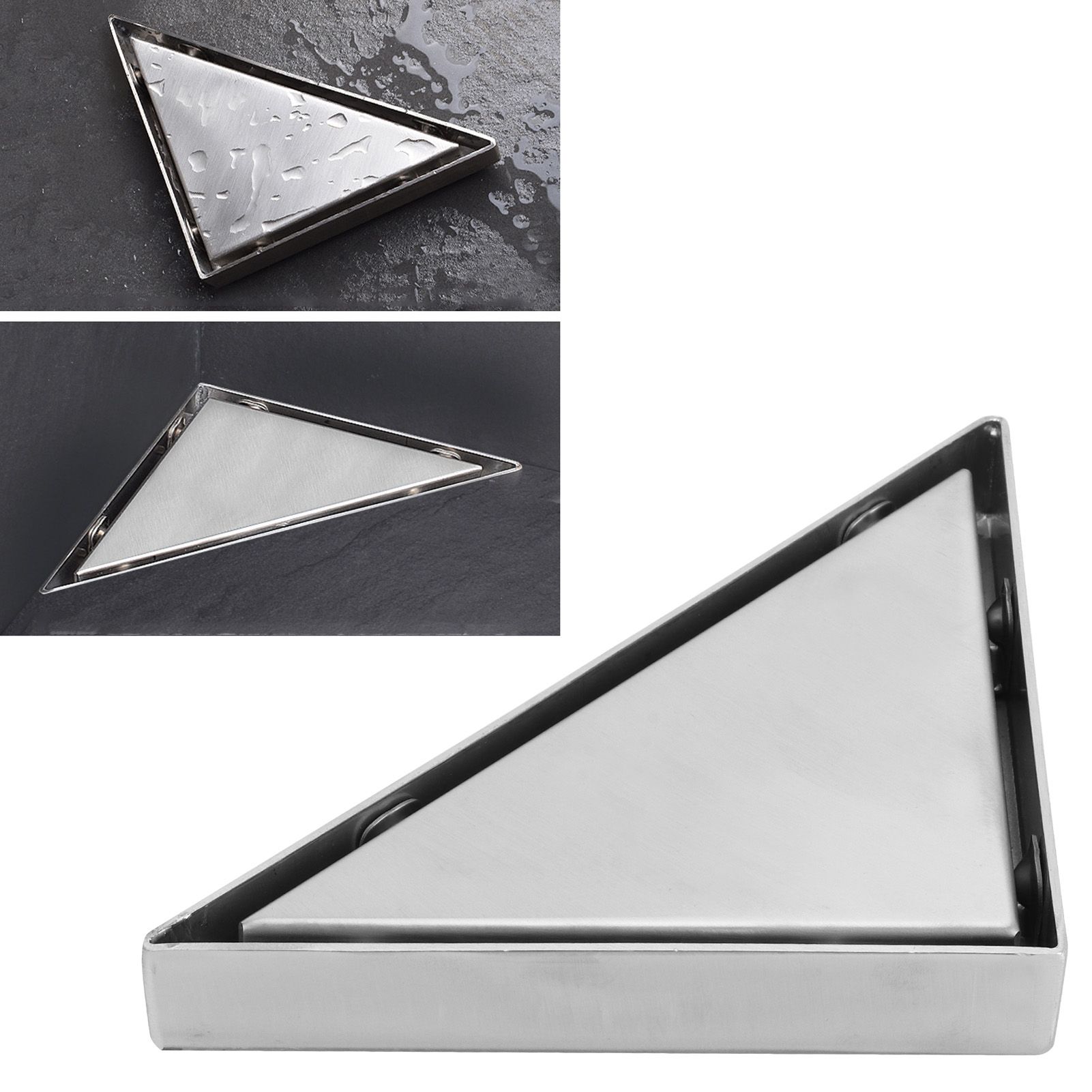 Floor Drain Set 304 Stainless Steel Triangular Corner Drain for Shower Room view 10
