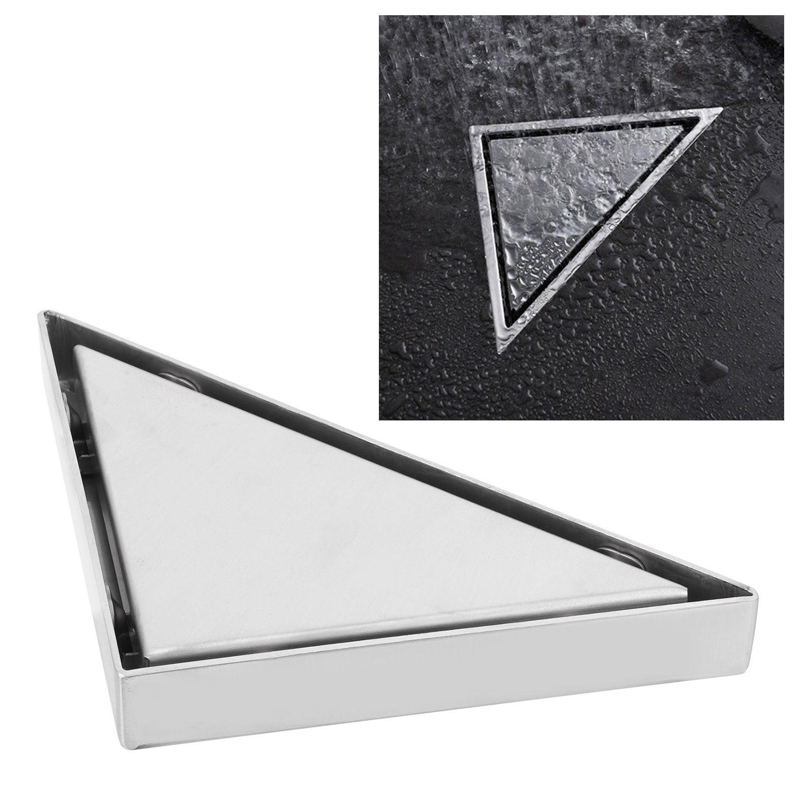 Concealed Floor Drain Triangular Corner Drain Set for Home Balcony Bathroom view 9