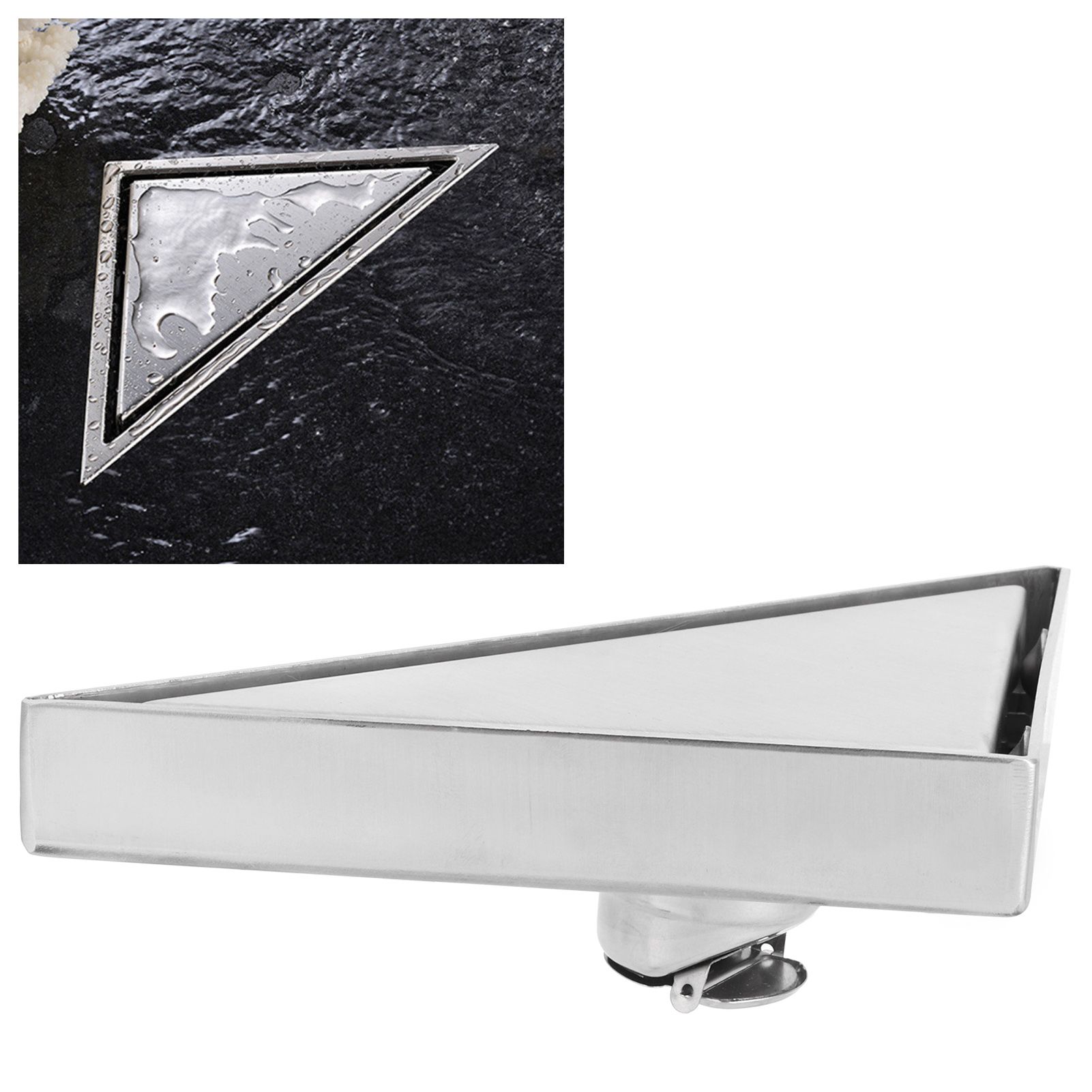 Concealed Floor Drain Triangular Corner Drain Set for Home Balcony Bathroom view 10