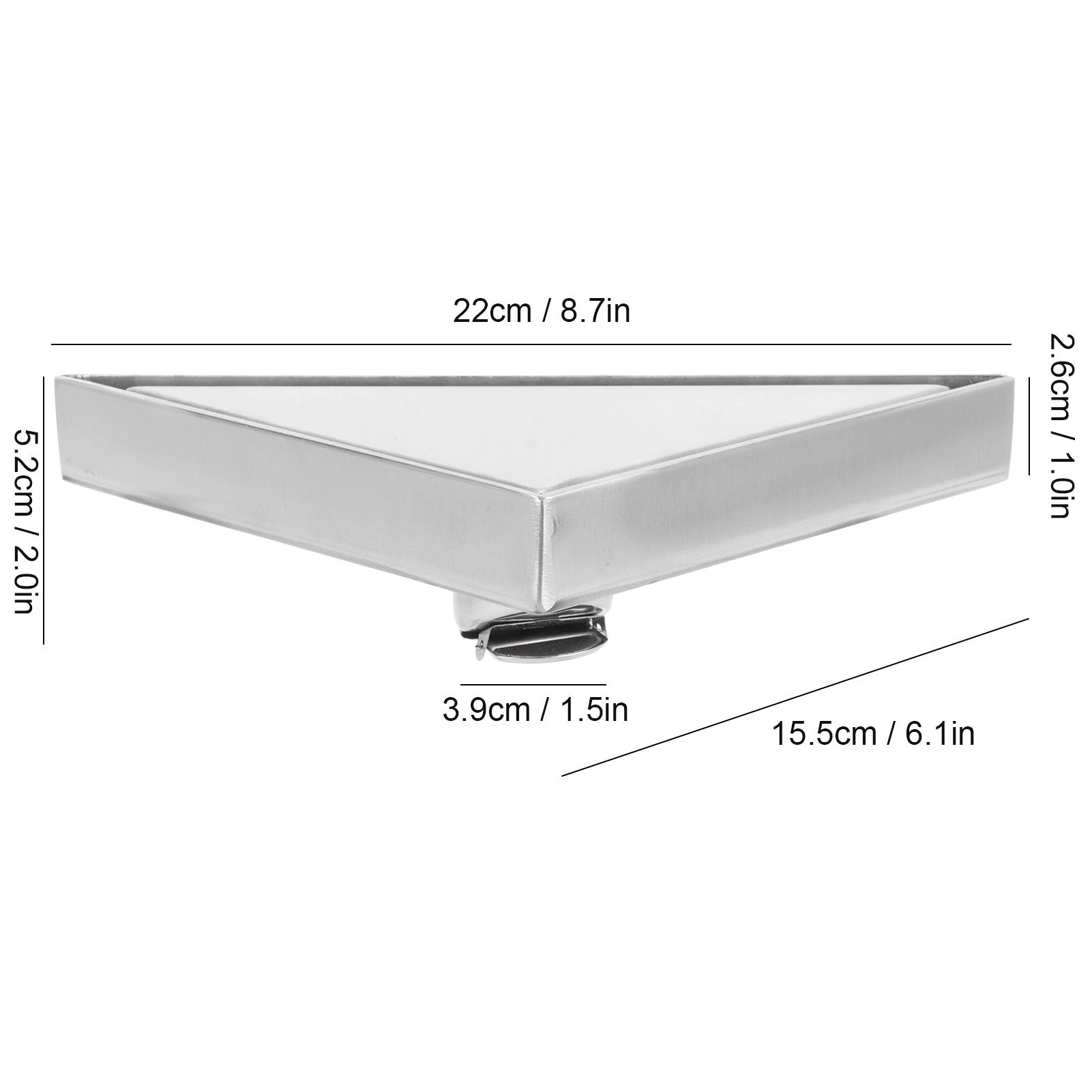 Concealed Floor Drain Triangular Corner Drain Set for Home Balcony Bathroom view 14