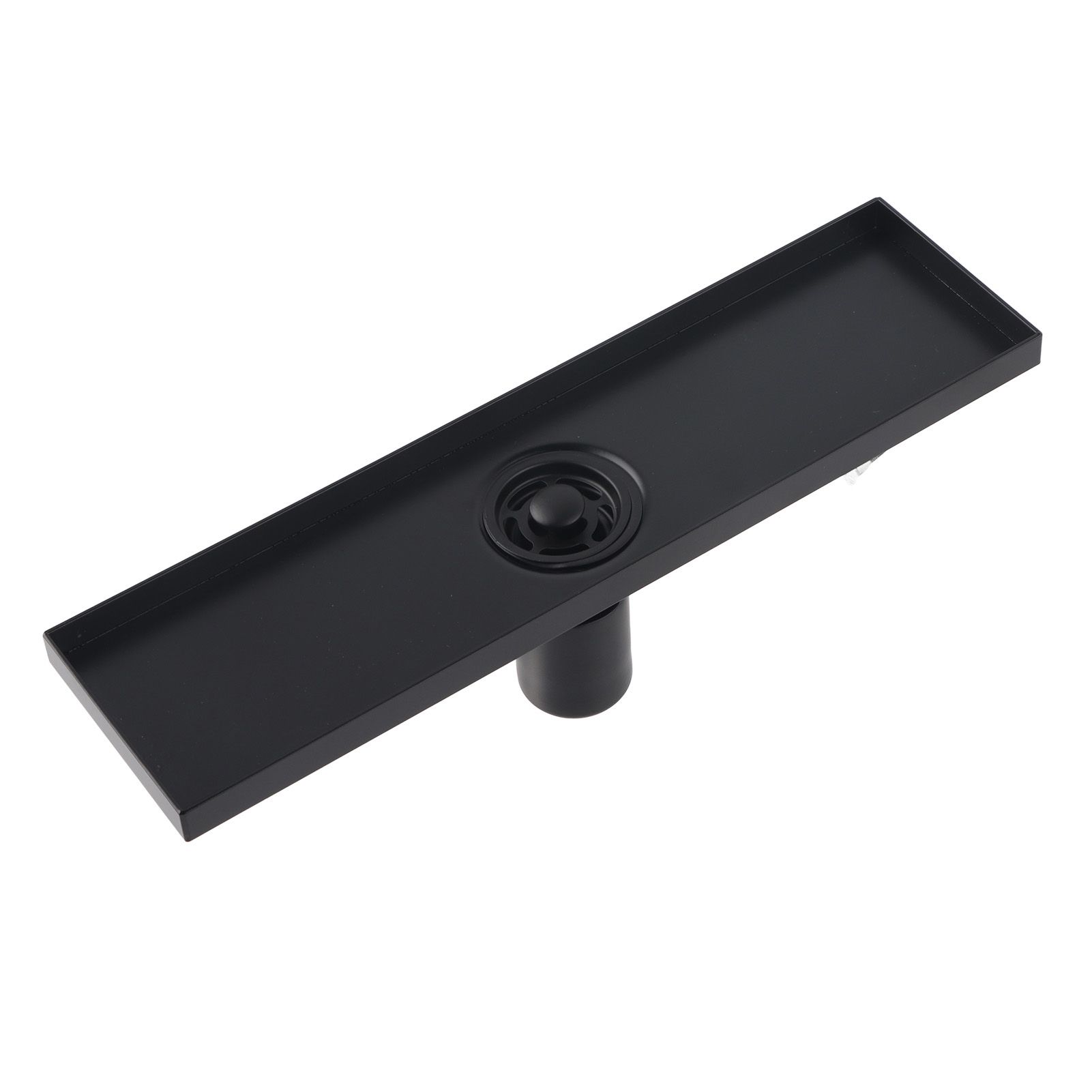 Linear Shower Floor Drain with Removable Cover 304 Stainless Steel Matte Black — image 1