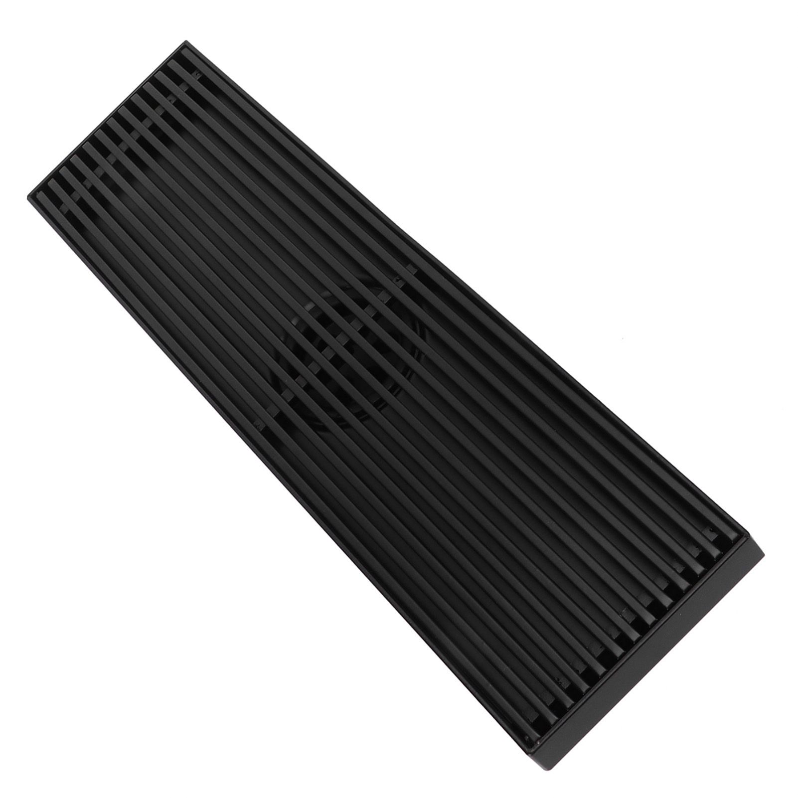 Linear Shower Floor Drain with Removable Cover 304 Stainless Steel Matte Black view 9