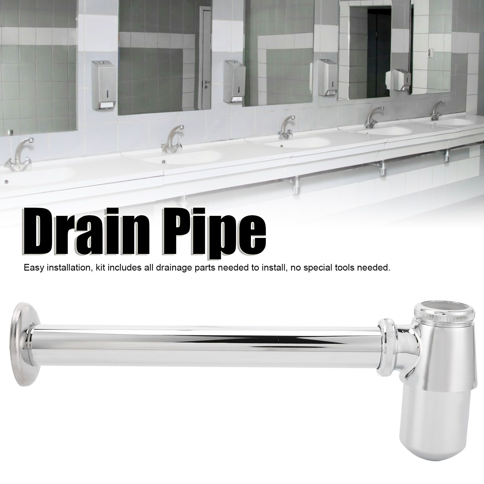 Bathroom Sink Basin Waste Pipe Copper Sink Pipe Trap Drain Kit for Kitchen view 15