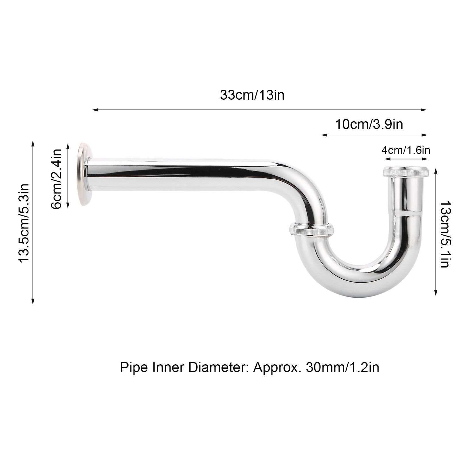 Sink Siphon Trap Waste Drain Valve Kit Washbasin Syphon Draining Pipe Plumbing view 14