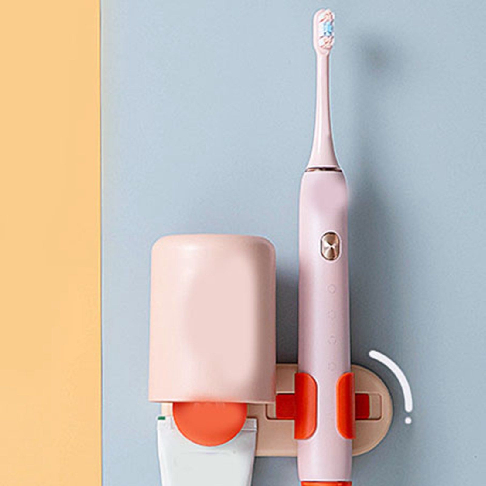 Bathroom Toothbrush Holder Multifunctional Wall Mounted Toothbrush Storage view 4