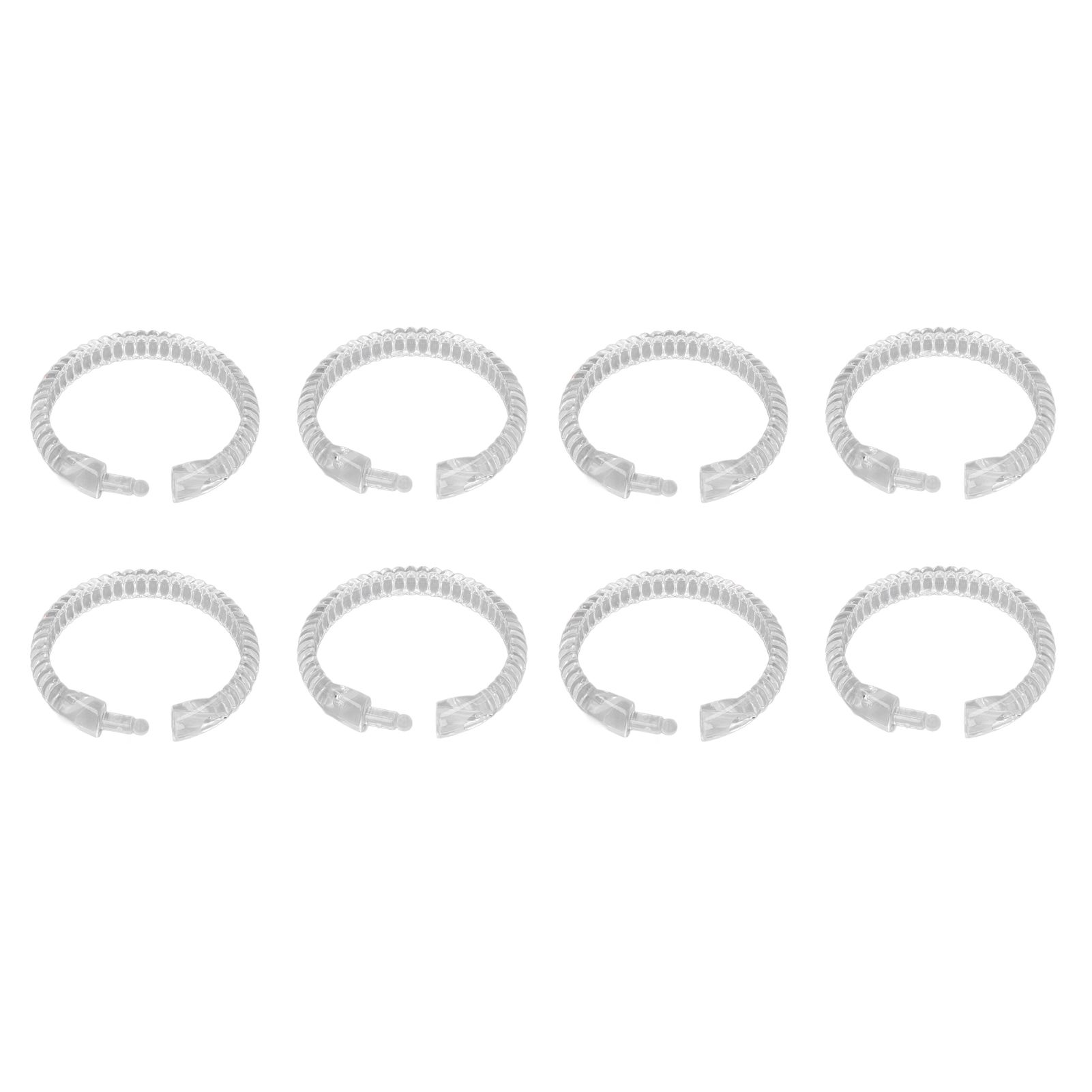 24Pcs Curtain Rings ABS Transparent O Shape Shower Curtain Hooks for Bathroom view 4