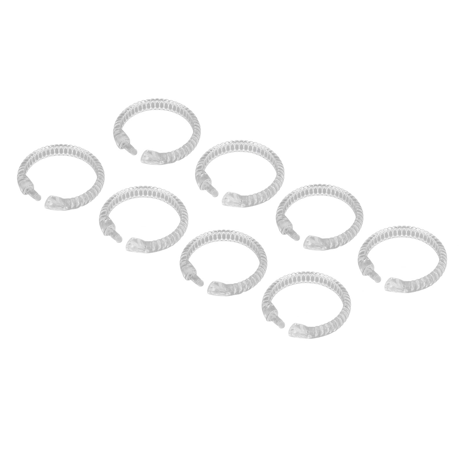 24Pcs Curtain Rings ABS Transparent O Shape Shower Curtain Hooks for Bathroom view 5