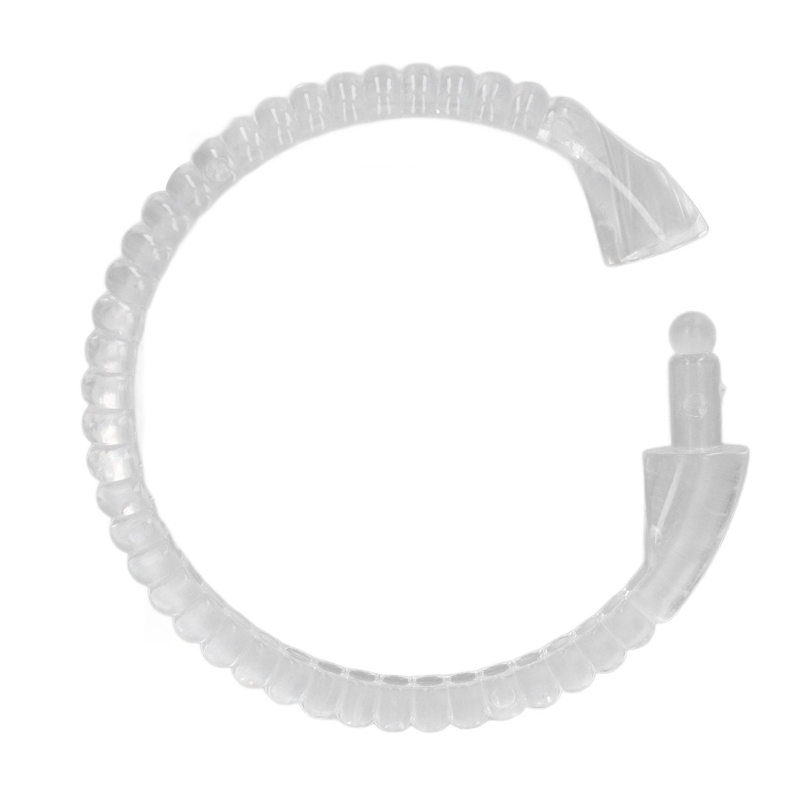 24Pcs Curtain Rings ABS Transparent O Shape Shower Curtain Hooks for Bathroom view 15
