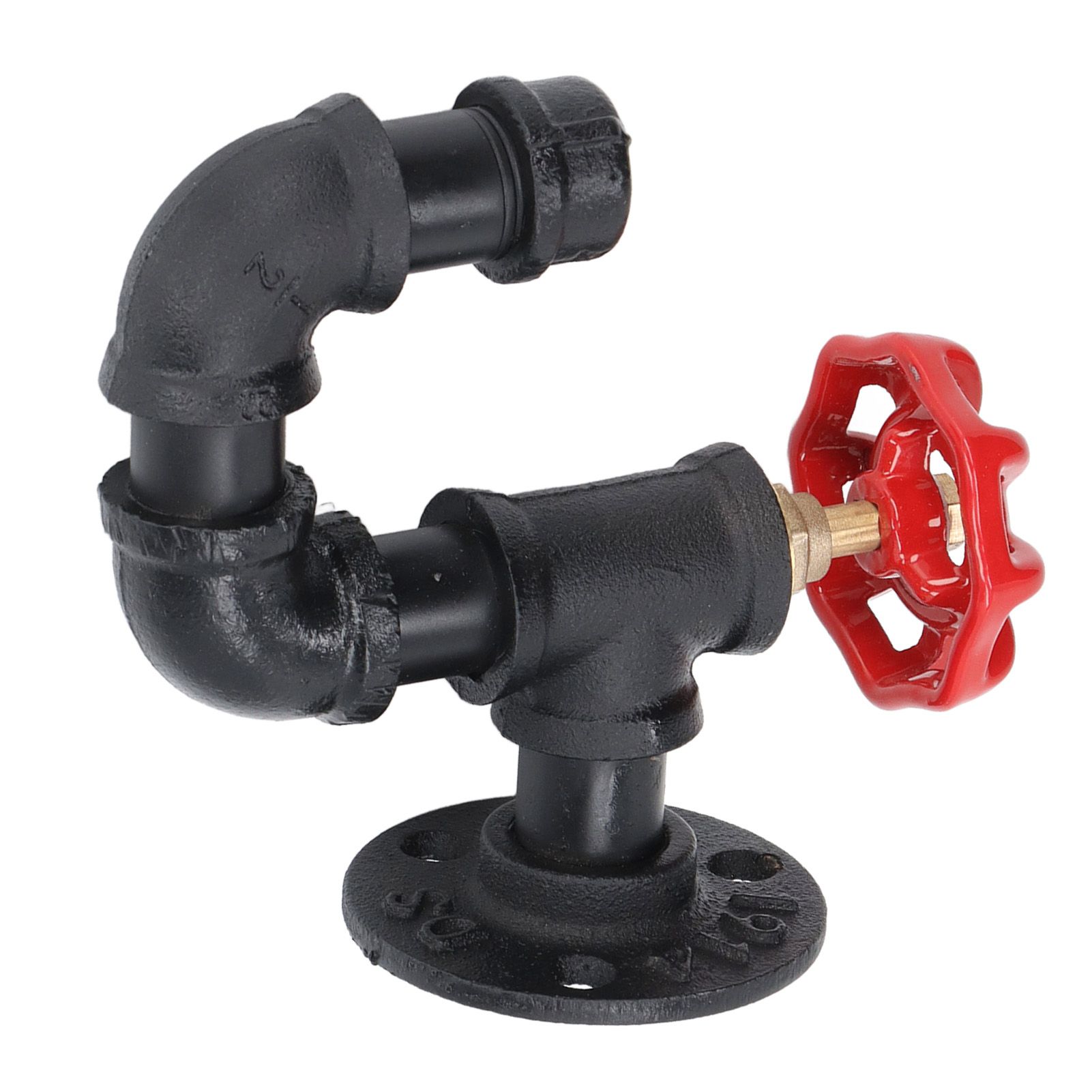Industrial Pipe Coat Hook Rack Heavy Duty Rustic Hat Robe Towel Wall Mounted view 9