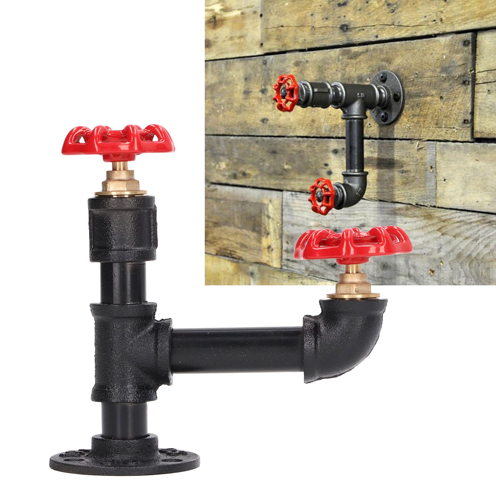 Industrial Pipe Coat Hook Rack Heavy Duty Rustic Hat Robe Towel Wall Mounted view 11