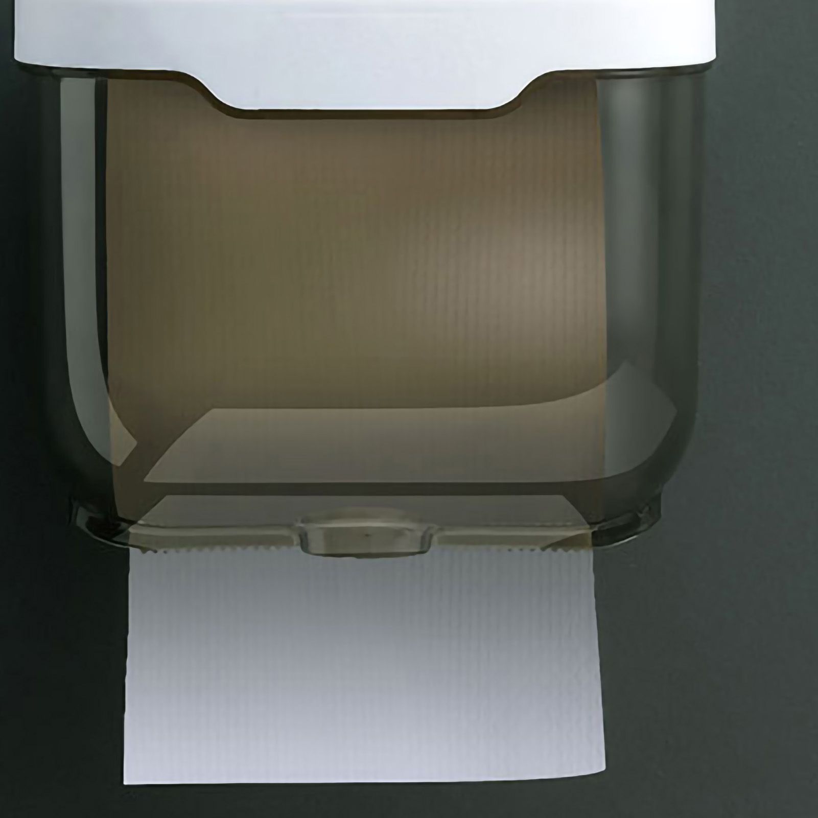 Wall Mounted Tissue Box Waterproof Durable Transparent Plastic Black Tissue view 3