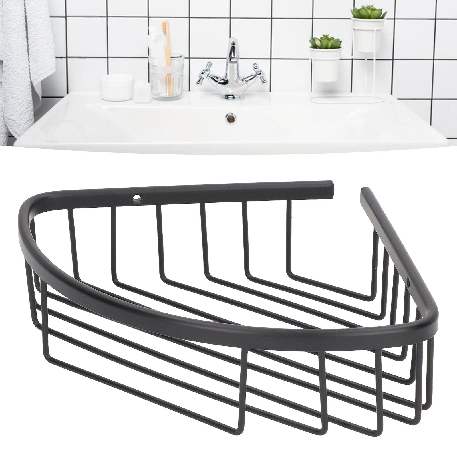 Triangular Bathroom Shelf Stainless Steel Kitchen Bathroom Corner Storage Rack view 11