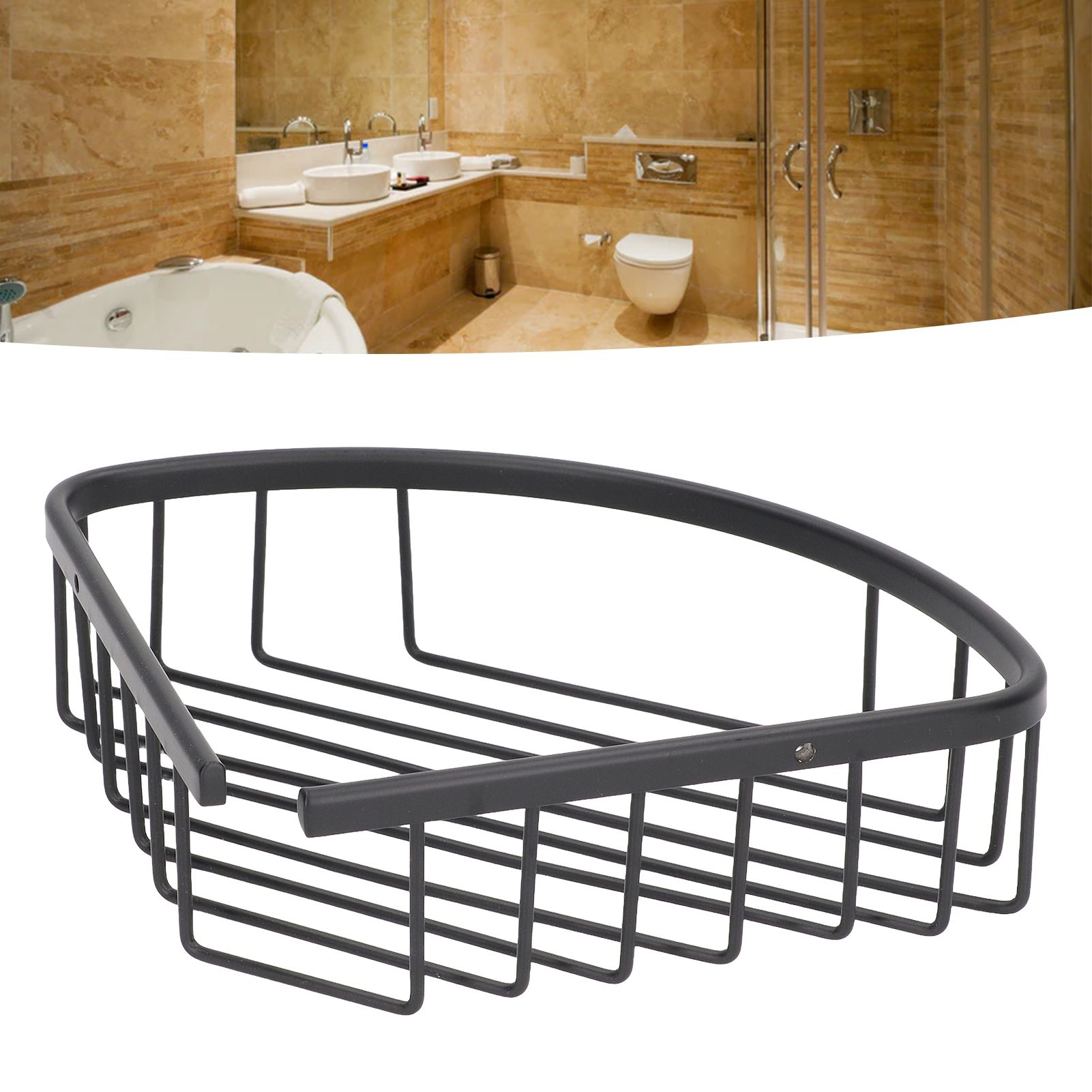 Triangular Bathroom Shelf Stainless Steel Kitchen Bathroom Corner Storage Rack view 12