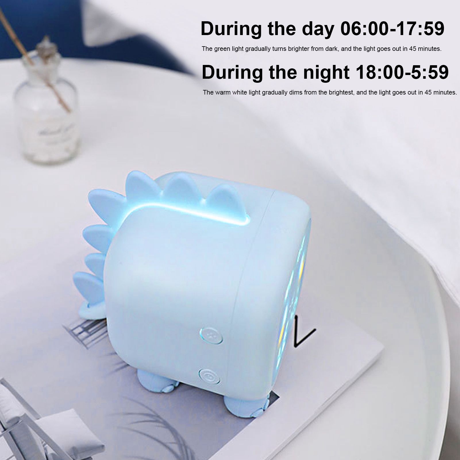 LED Alarm Clock Mini Portable Voice Control Temperature Display USB Charging view 13