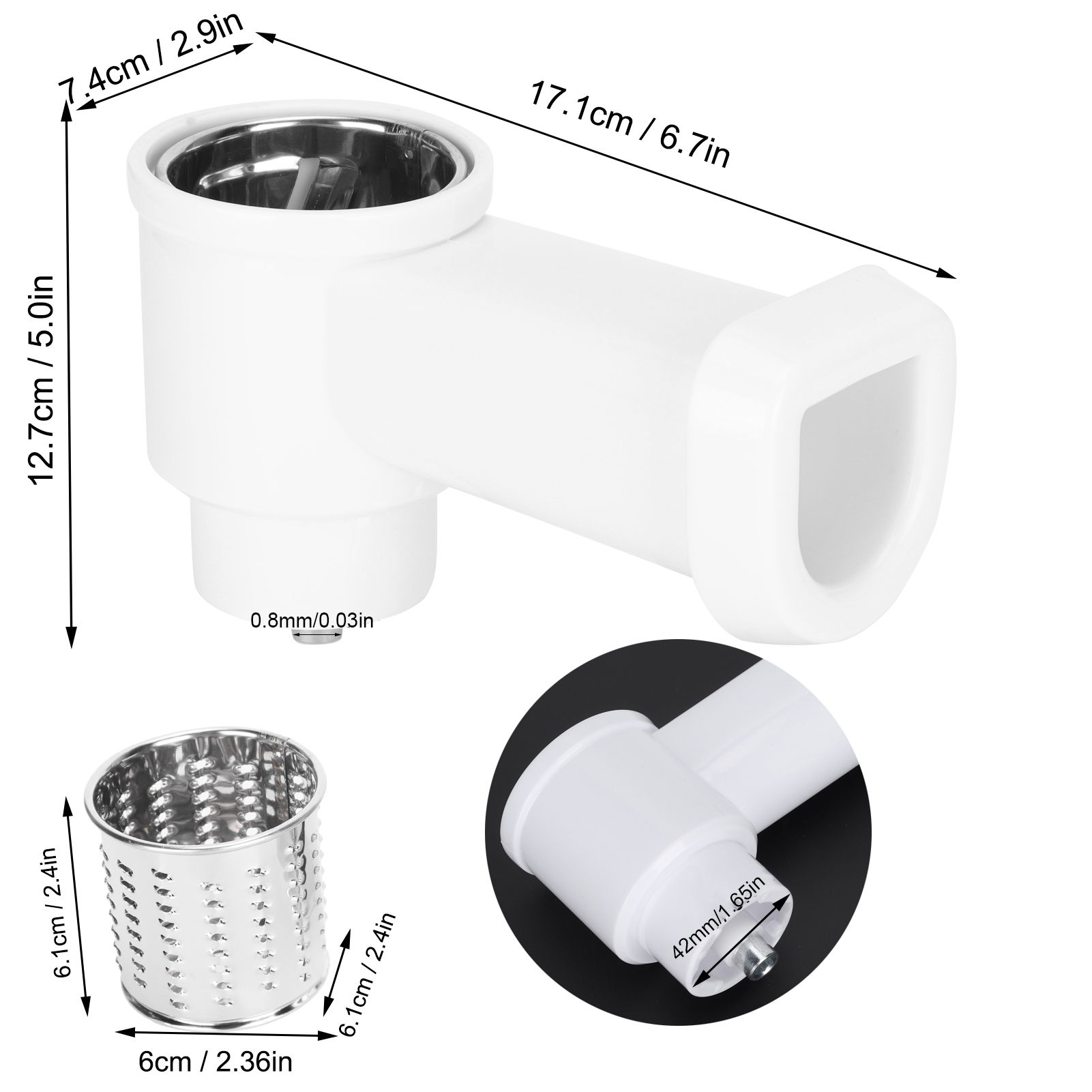 Meat Grinder Outlet Cutter Head Kit Blender Accessory Parts for 5# Vegetable view 12