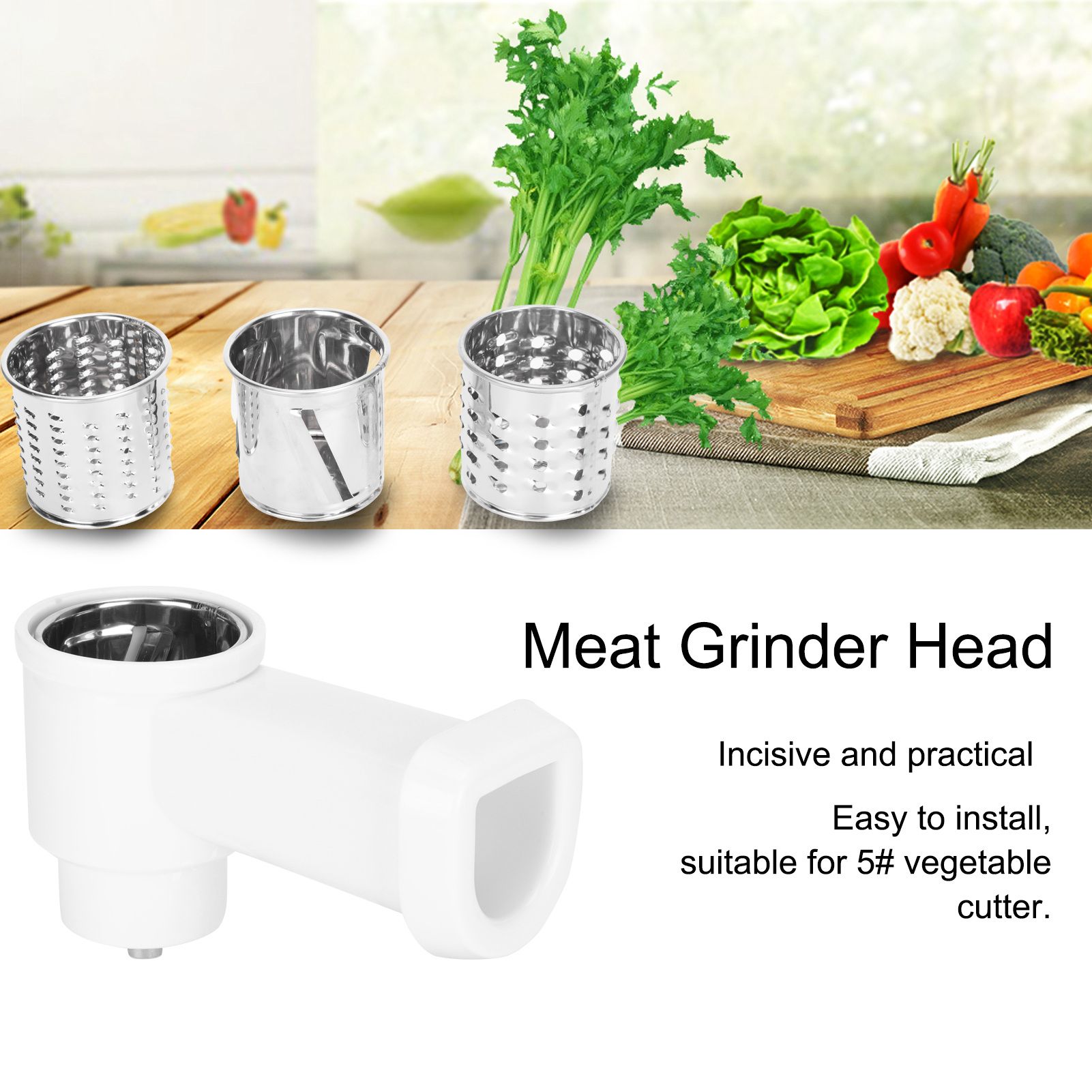 Meat Grinder Outlet Cutter Head Kit Blender Accessory Parts for 5# Vegetable view 13