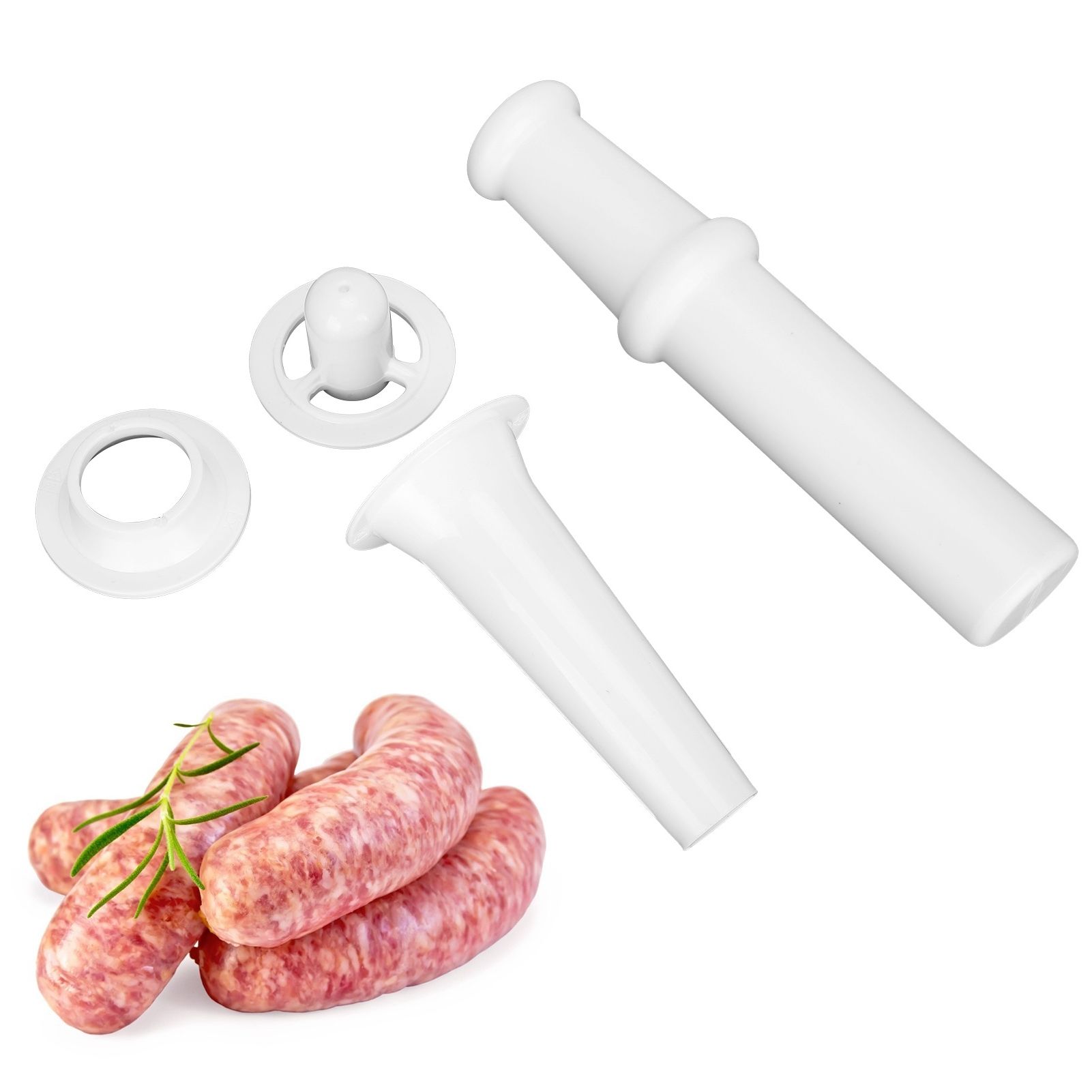 Universal Food Pusher Sausage Filler Nozzle Kubbe Attachment Kit for 5# Meat view 9