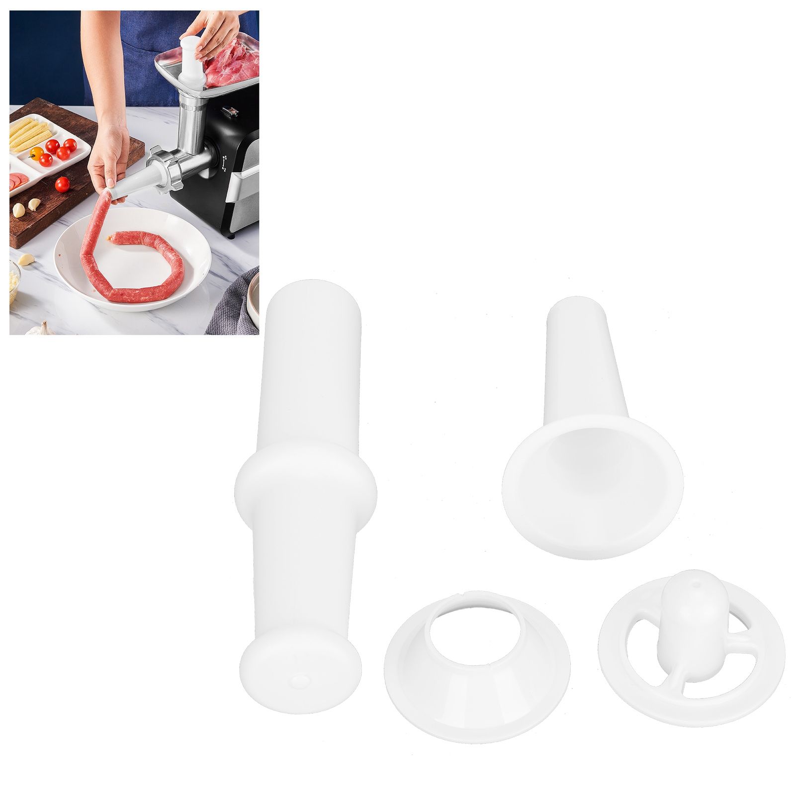 Food Pusher Sausage Filling Nozzle Kubbe Attachment for 7# Meat Grinder Universal view 9