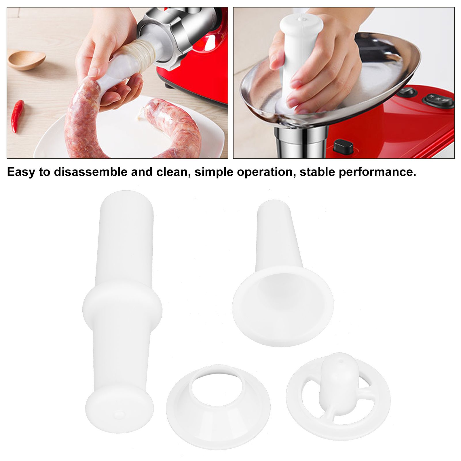 Food Pusher Sausage Filling Nozzle Kubbe Attachment for 7# Meat Grinder Universal view 15