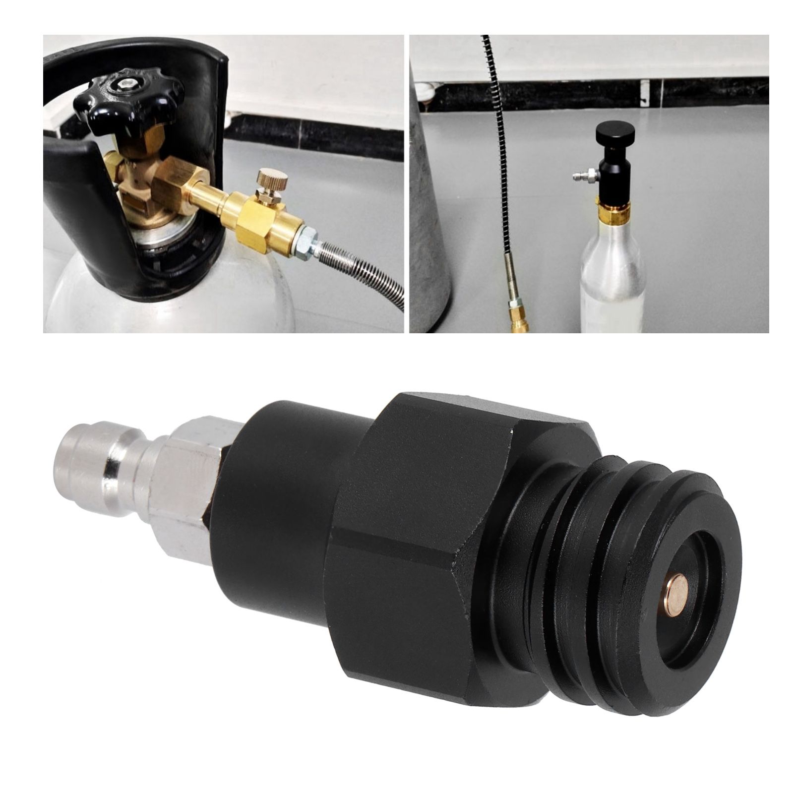 8mm Male Quick Plug to Male Thread TR21-4 CO2 Cylinder Tank Adapter Connector view 9