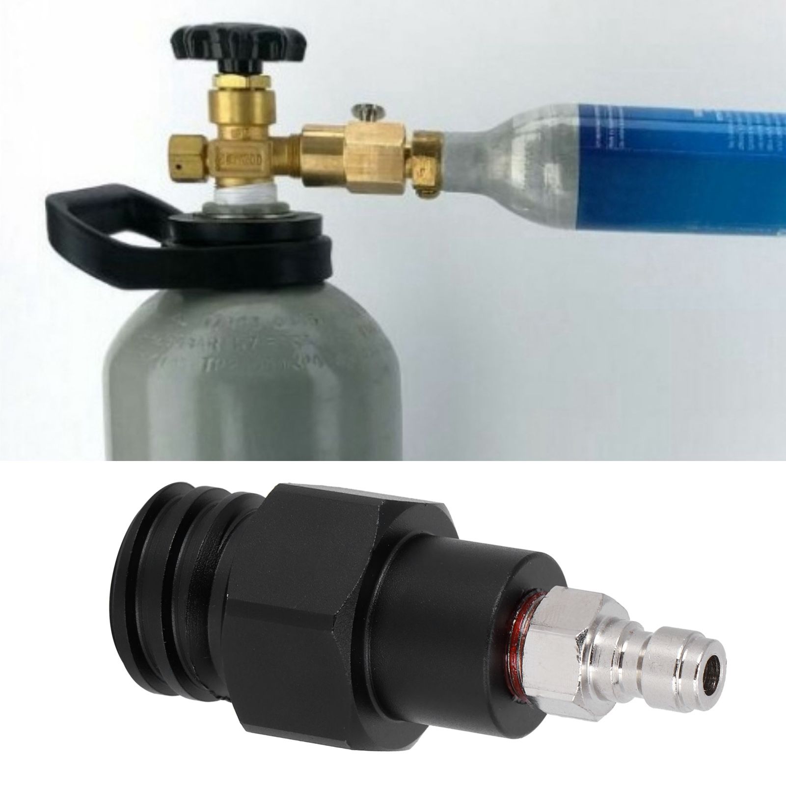 8mm Male Quick Plug to Male Thread TR21-4 CO2 Cylinder Tank Adapter Connector view 10