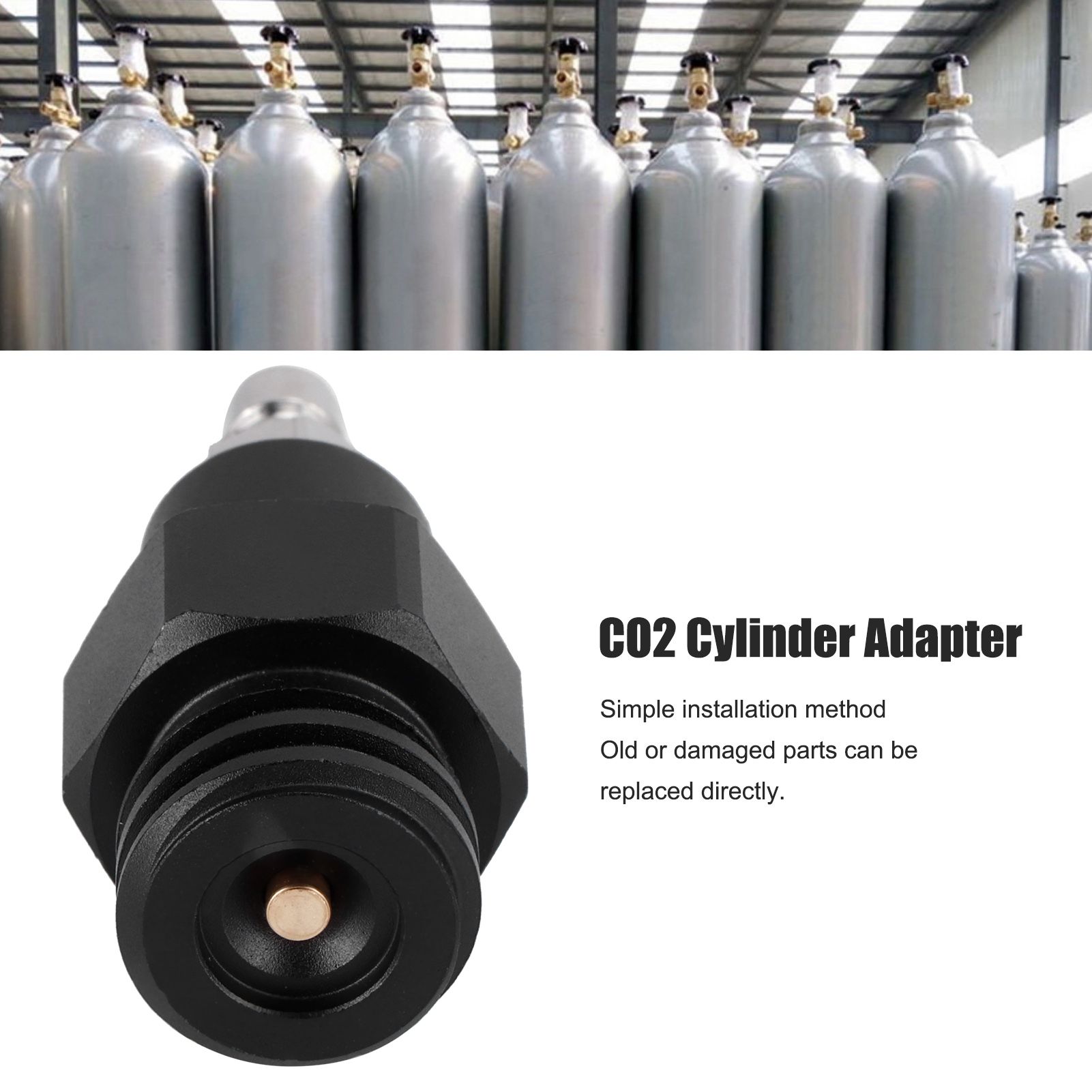 8mm Male Quick Plug to Male Thread TR21-4 CO2 Cylinder Tank Adapter Connector view 14