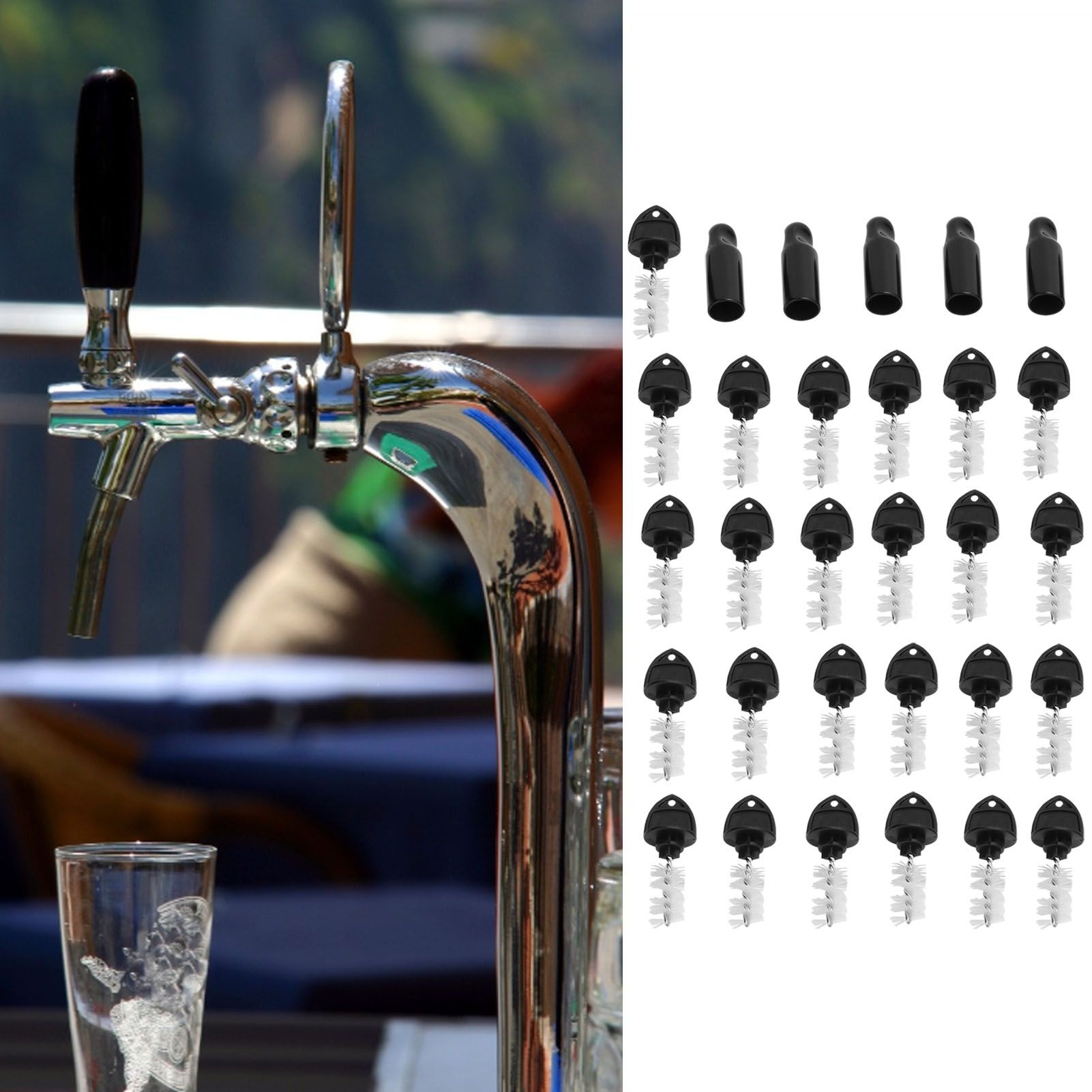 25PCS Beer Plugs Tap Brush 5PCS Beer Tap Cover Faucet Cap Beer Machine Faucet view 10