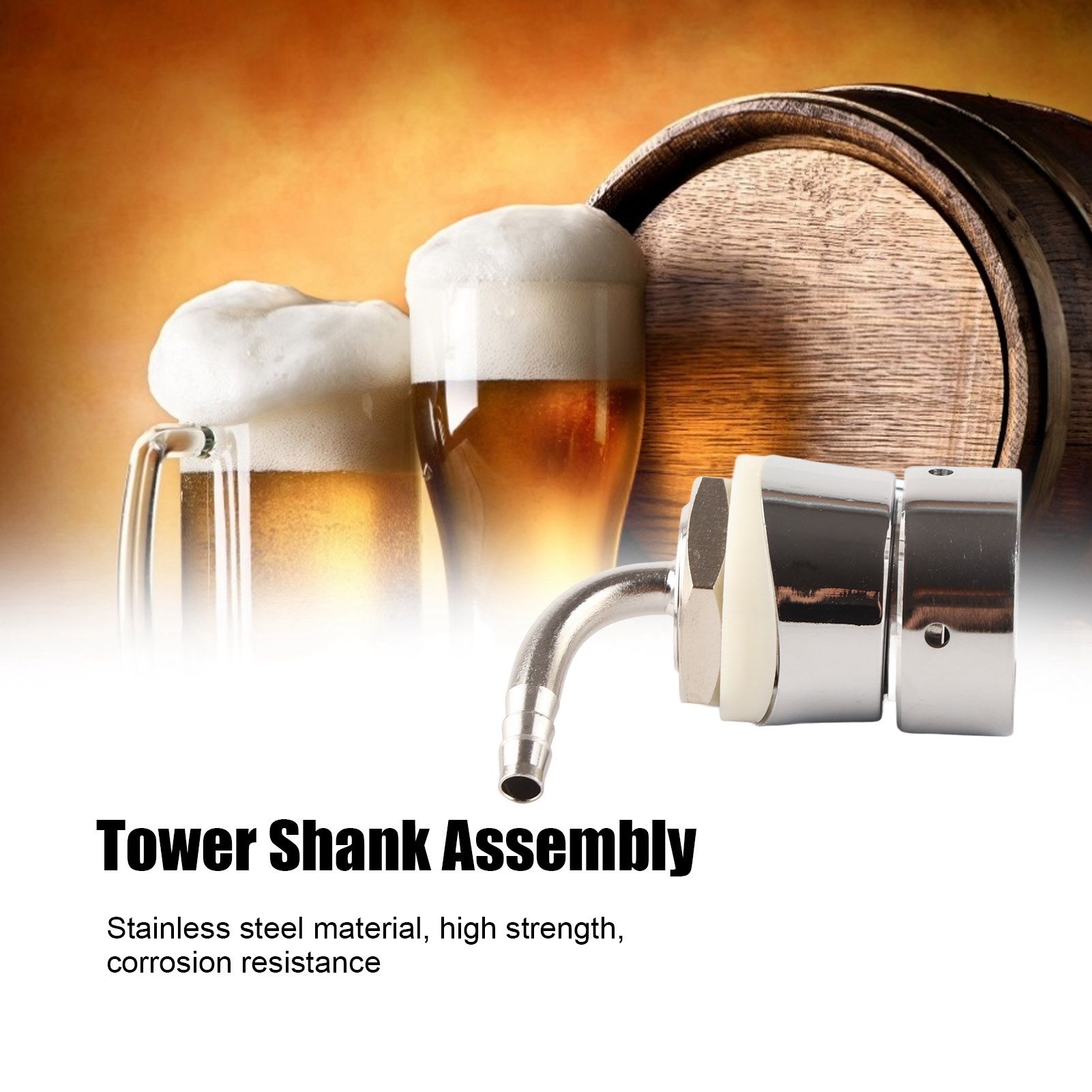 Draft Beer Tap Tower Shank Assembly 1/4in Stainless Steel Home Brewing Beer view 13