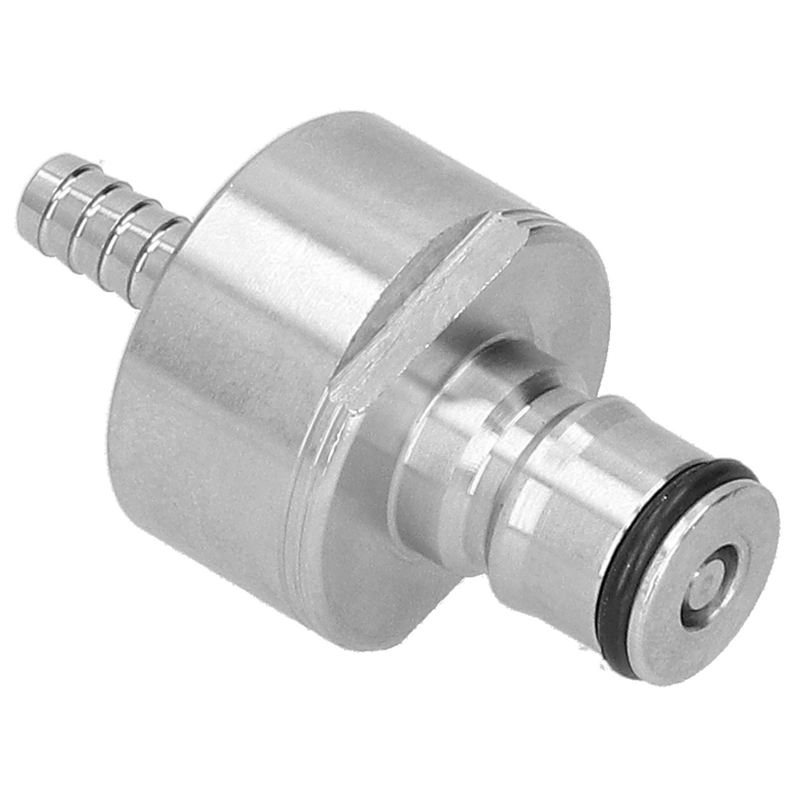 Stainless Steel Carbonation Cap with 5/16in Barb Ball Lock Type Fit Soft PET view 2
