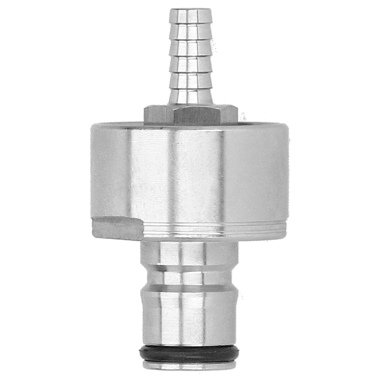 Stainless Steel Carbonation Cap with 5/16in Barb Ball Lock Type Fit Soft PET view 4