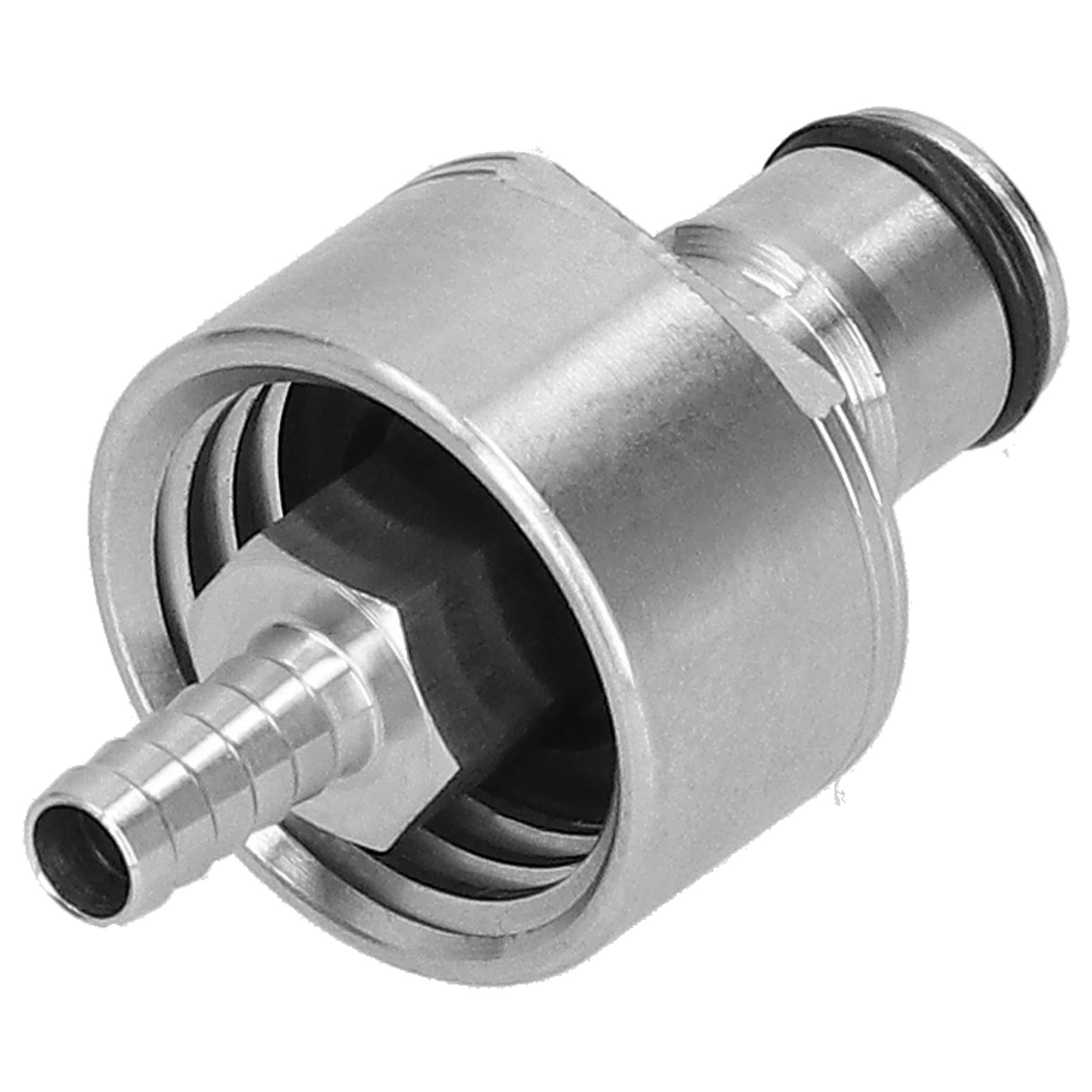 Stainless Steel Carbonation Cap with 5/16in Barb Ball Lock Type Fit Soft PET view 5
