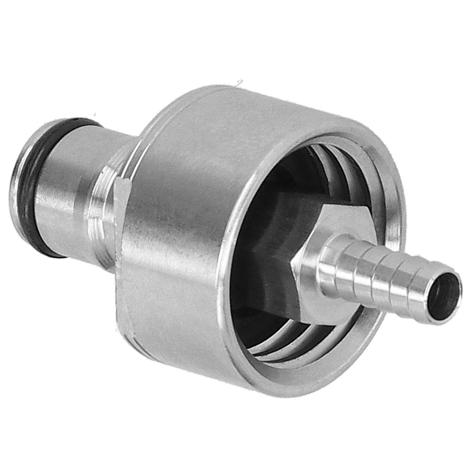 Stainless Steel Carbonation Cap with 5/16in Barb Ball Lock Type Fit Soft PET view 8
