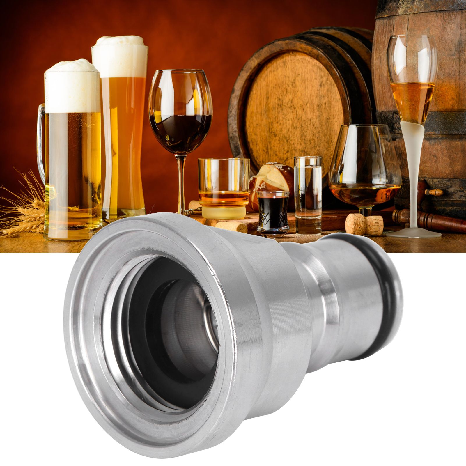 1/2in Liquid Ball Lock Stainless Steel Keg Coupler Adapter Beer Barrel Brewing view 10