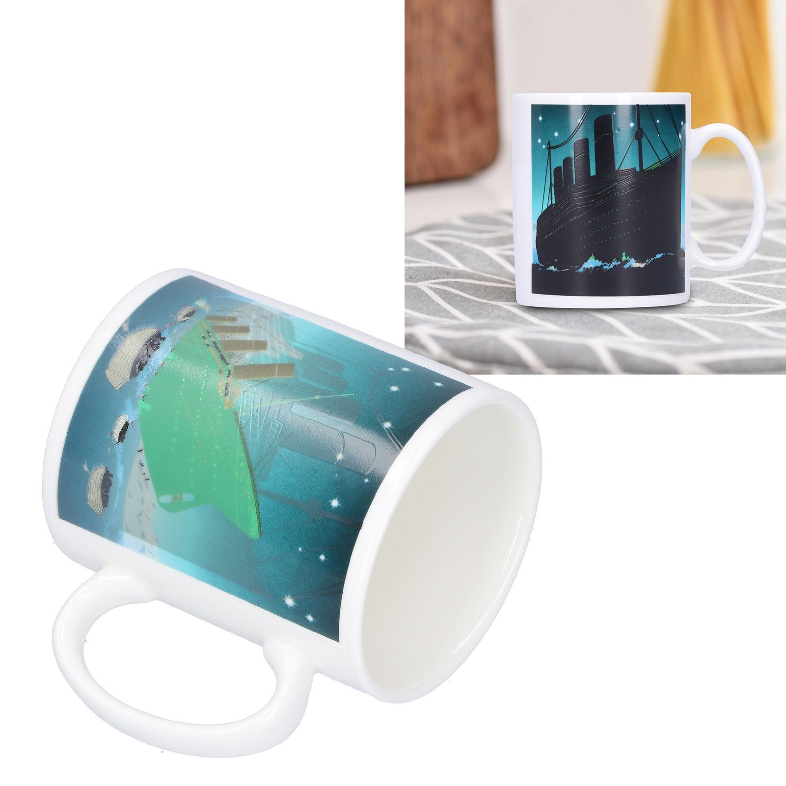 Ceramic Coffee Mug Heat‑Sensitive Color Changing Cup Hot Tea Milk Drinkware view 9