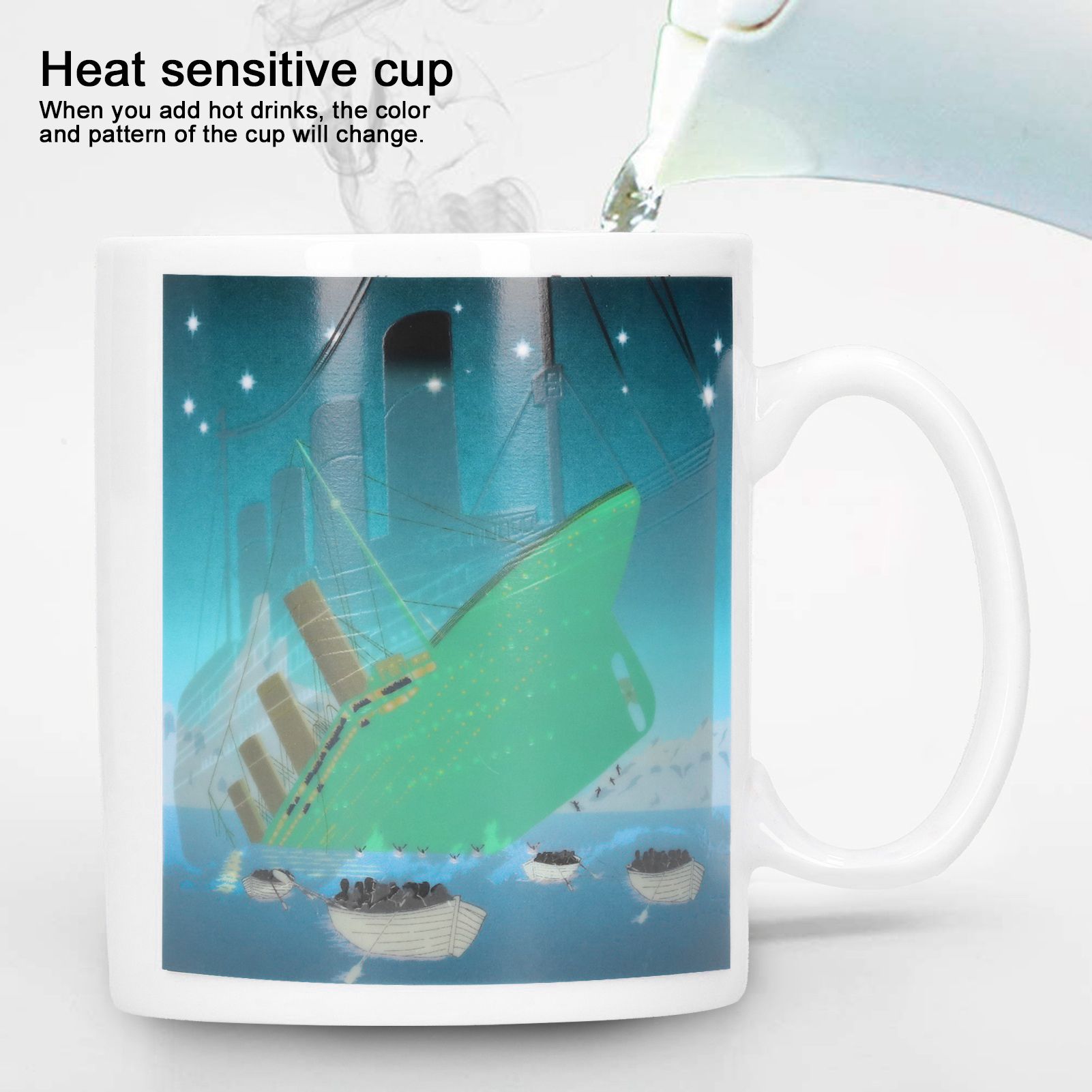 Ceramic Coffee Mug Heat‑Sensitive Color Changing Cup Hot Tea Milk Drinkware view 14