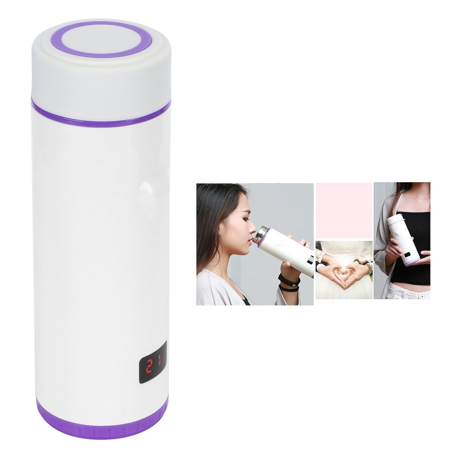 360ml Vacuum Cup LED Intelligent Digital Water Bottle with 3‑Color Temperature view 9