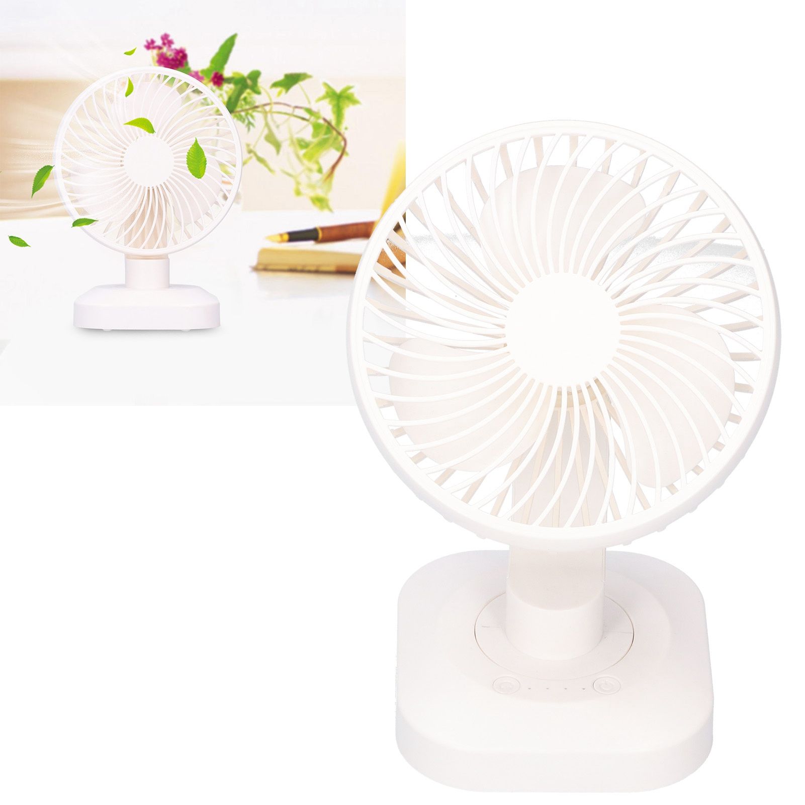 Table Fan Adjustable Portable Mini Fan 3‑Speeds Desktop Fan for Office Home view 10