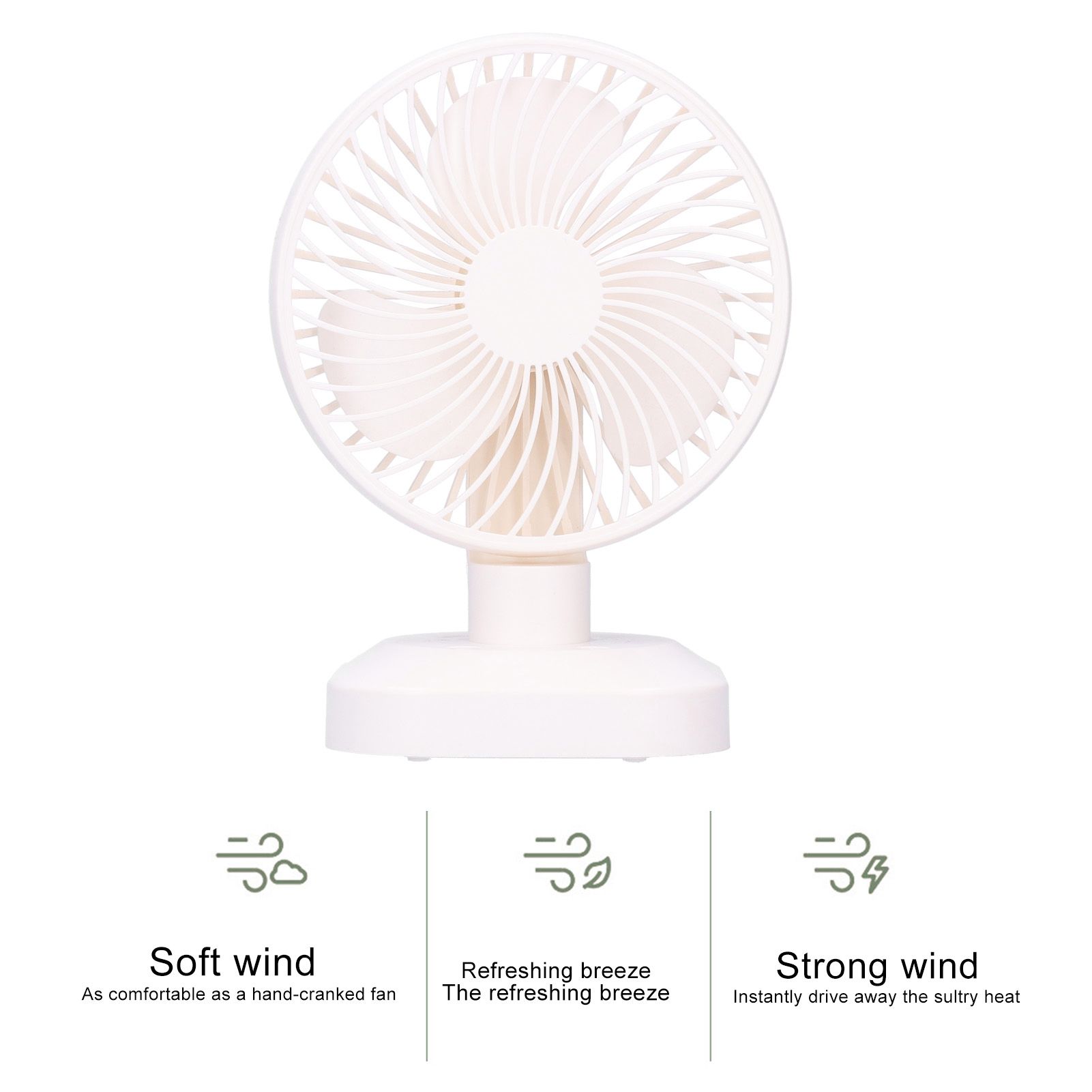 Table Fan Adjustable Portable Mini Fan 3‑Speeds Desktop Fan for Office Home view 15