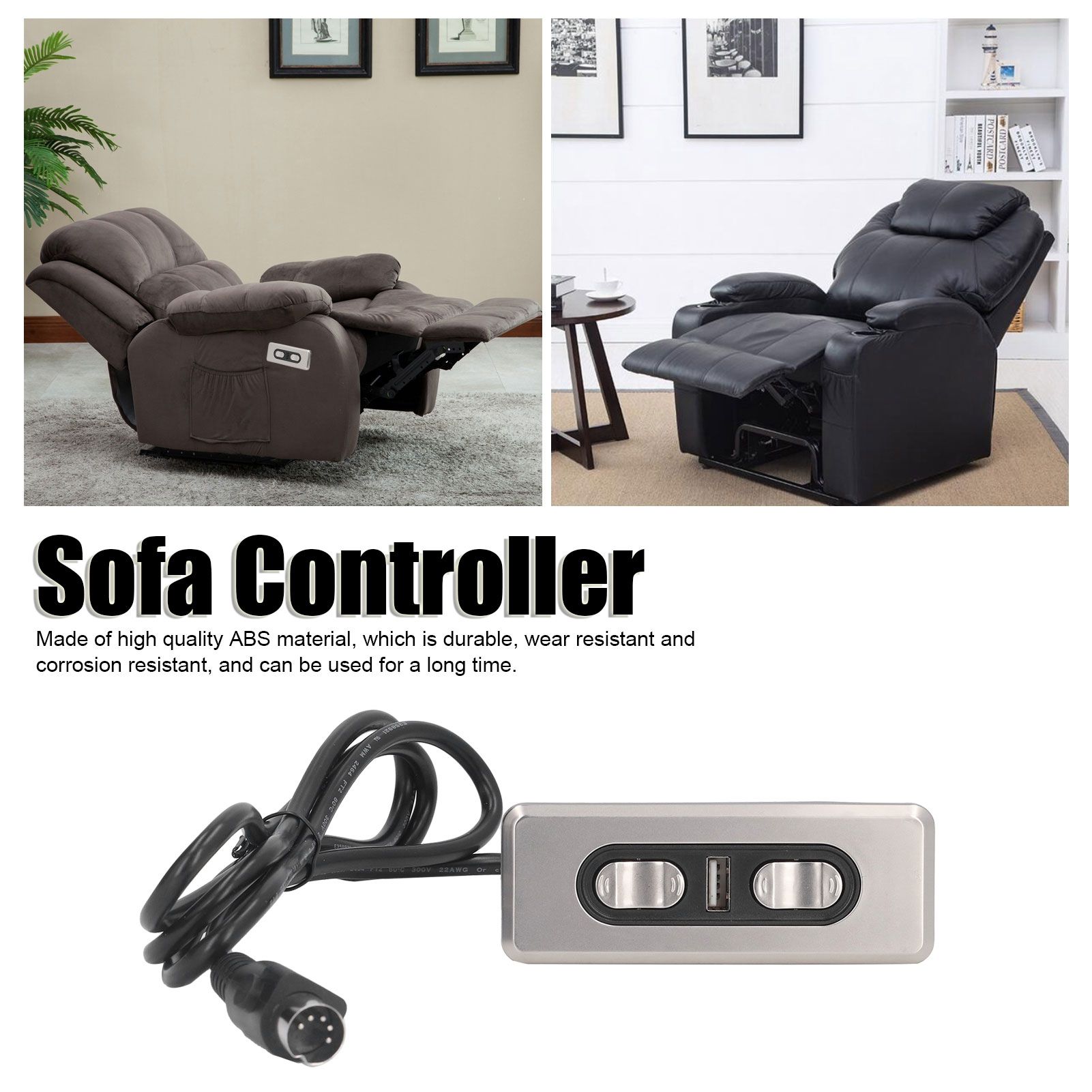 Dual Motor 12V/29V Electric Sofa Controller Recliner Lift Controller with USB view 14