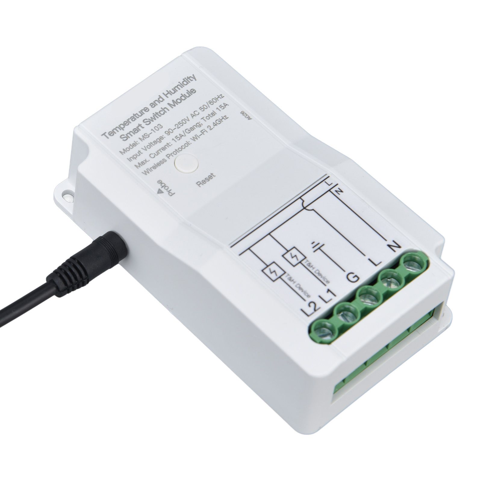 WiFi Temperature Humidity Switch Module Dual Relay Output with Temperature view 5