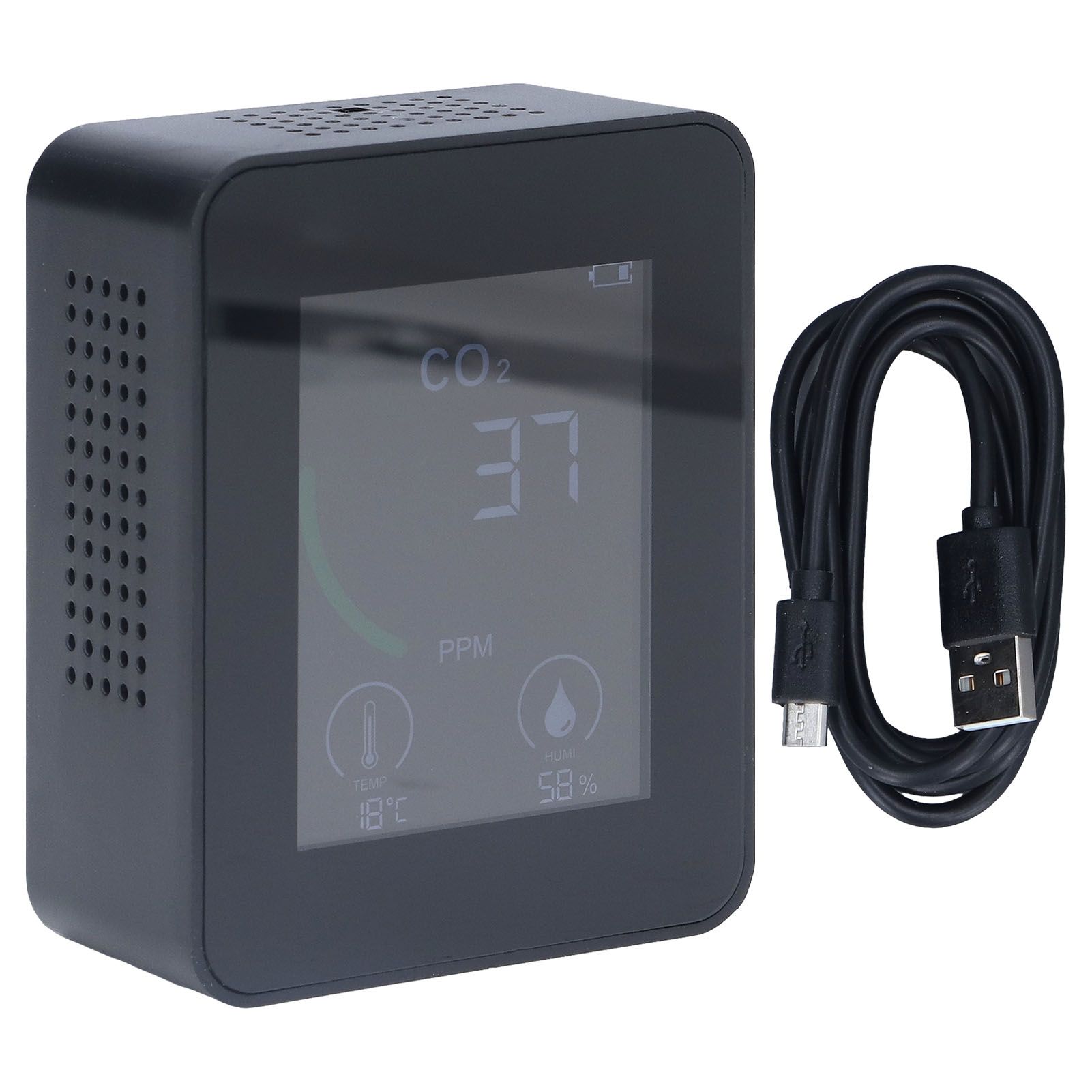 Bluetooth Carbon Dioxide Air Quality Monitor TVOC Tester 60 Day Data Storage — image 1