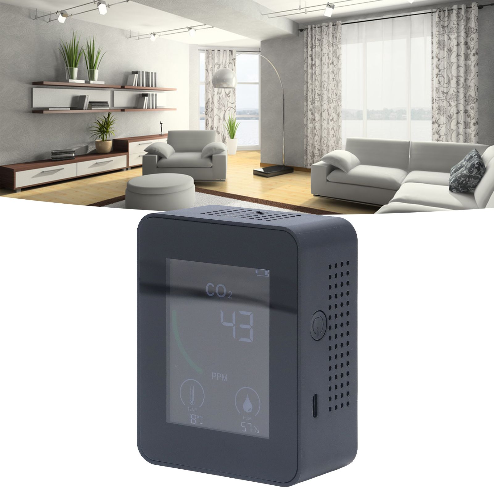Bluetooth Carbon Dioxide Air Quality Monitor TVOC Tester 60 Day Data Storage view 12