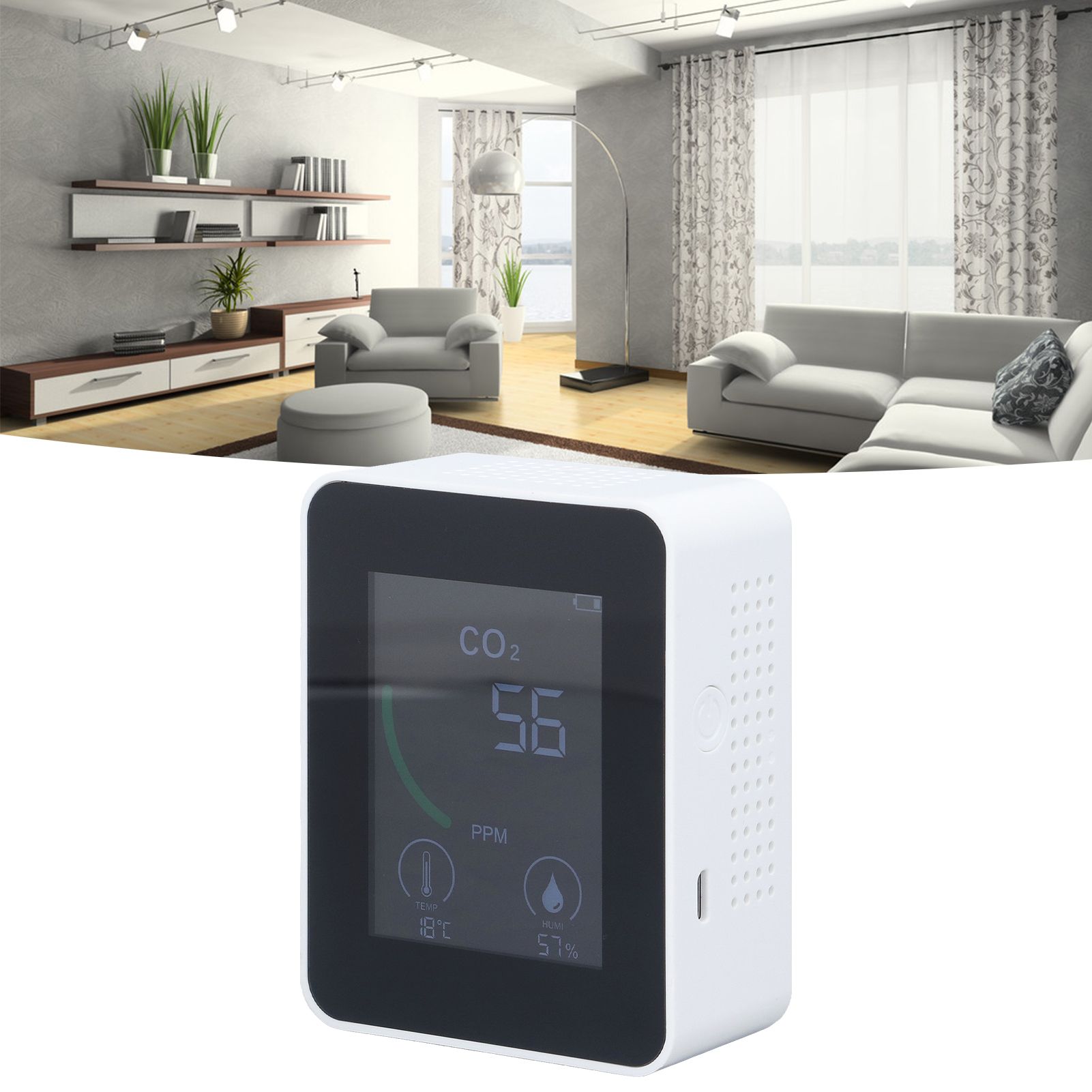 Bluetooth Carbon Dioxide Air Quality Monitor TVOC Tester 60 Day Data Storage view 12