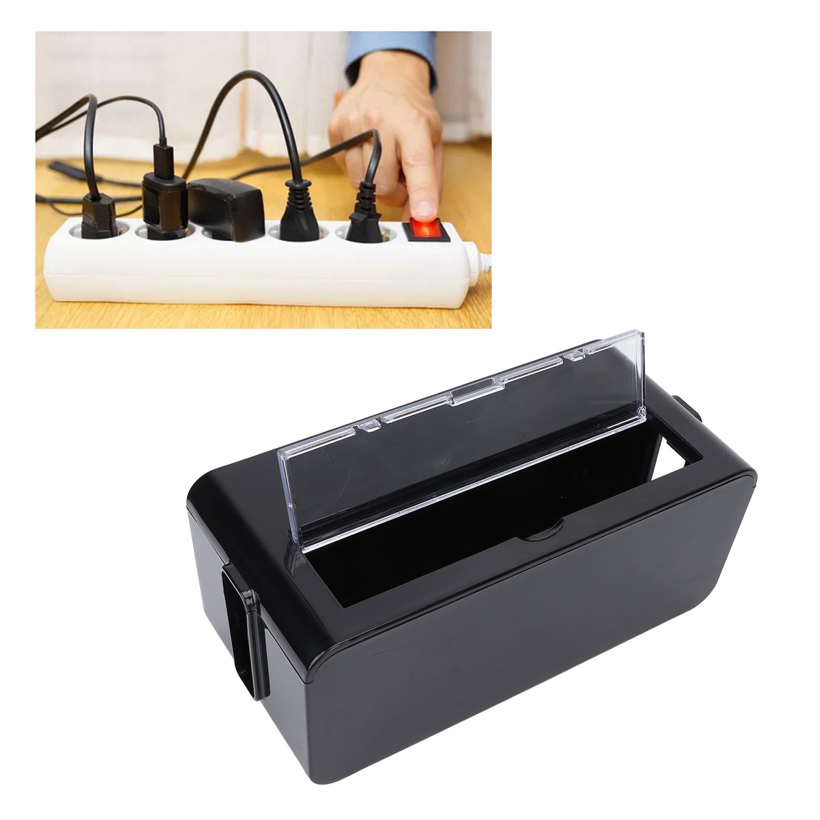 Power Socket Storage Box Safe Dustproof Socket Wire Organizer Plastic Box for view 11