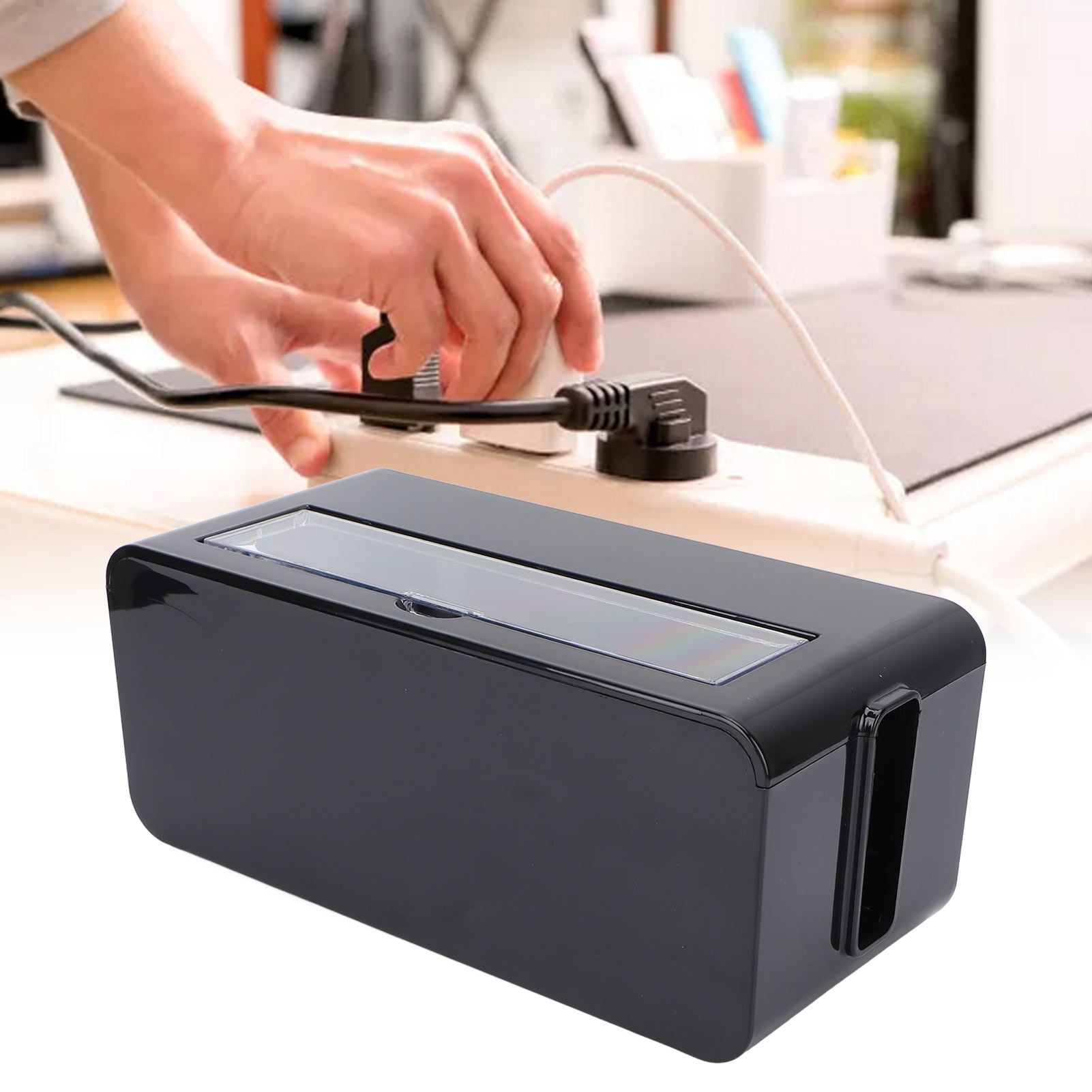 Power Socket Storage Box Safe Dustproof Socket Wire Organizer Plastic Box for view 12
