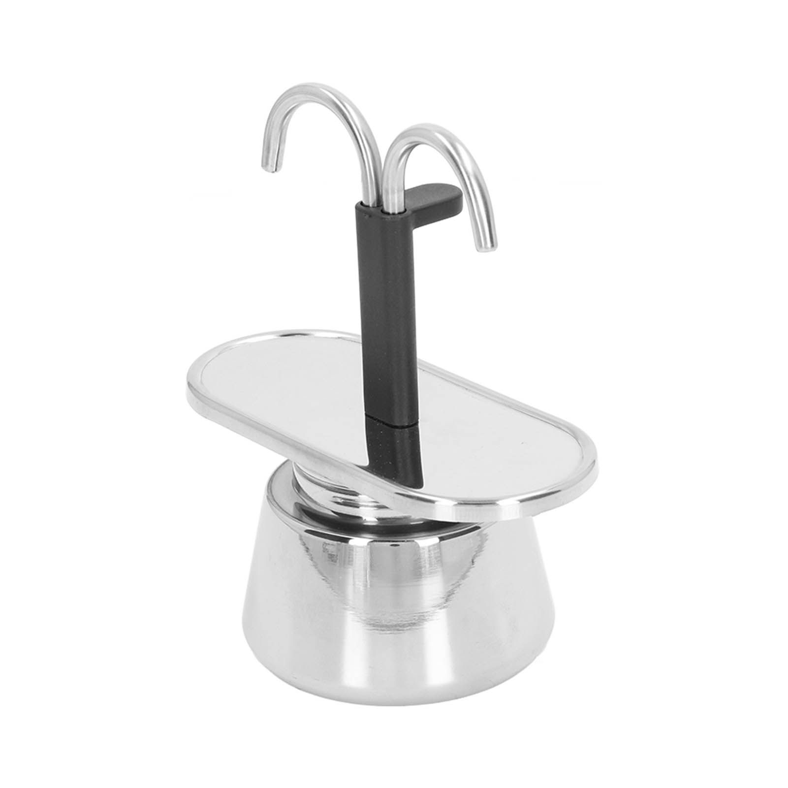 Moka Pot 100ml Dual Pipe Stainless Steel Durable Food Grade Anti Scald Nonslip view 6