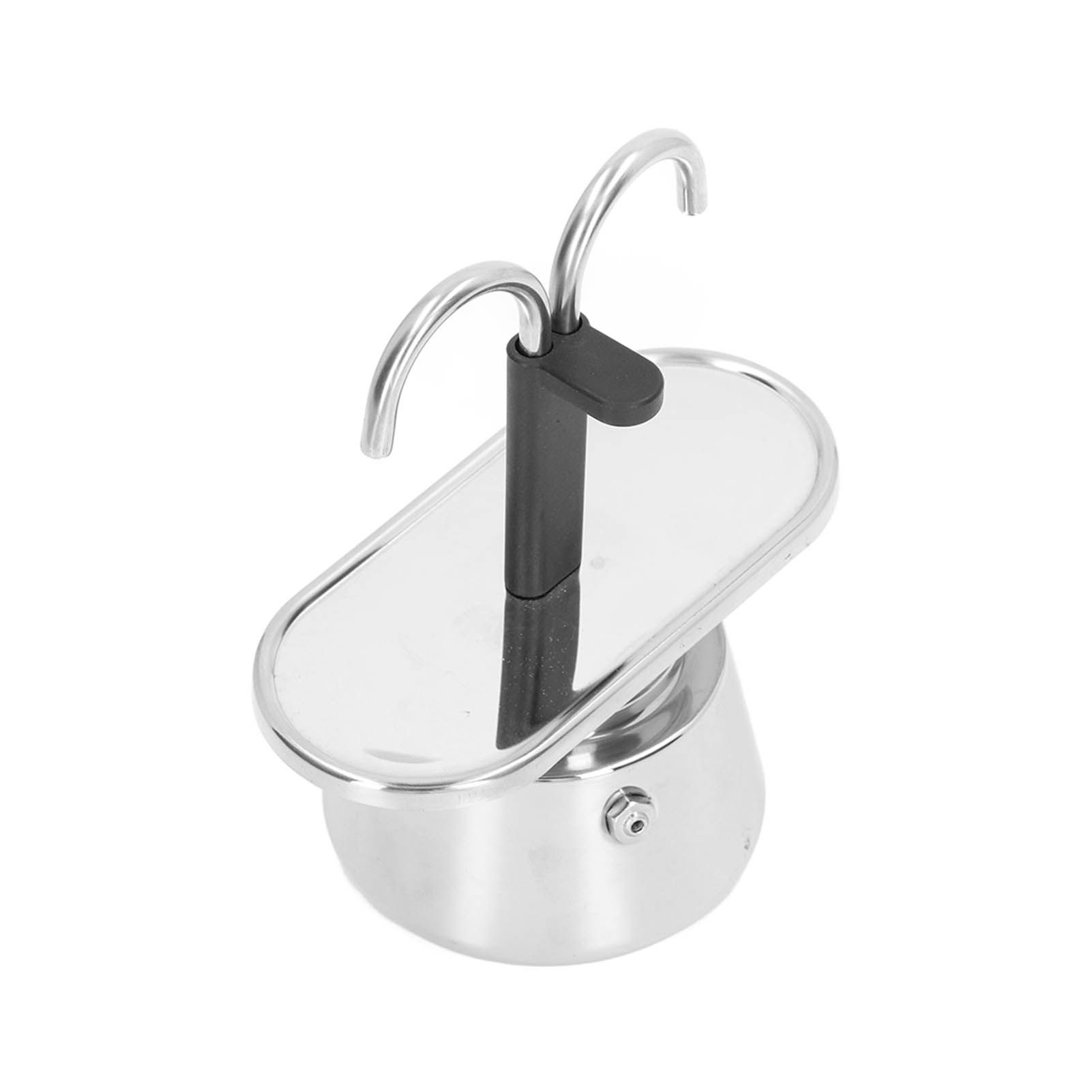 Moka Pot 100ml Dual Pipe Stainless Steel Durable Food Grade Anti Scald Nonslip view 9